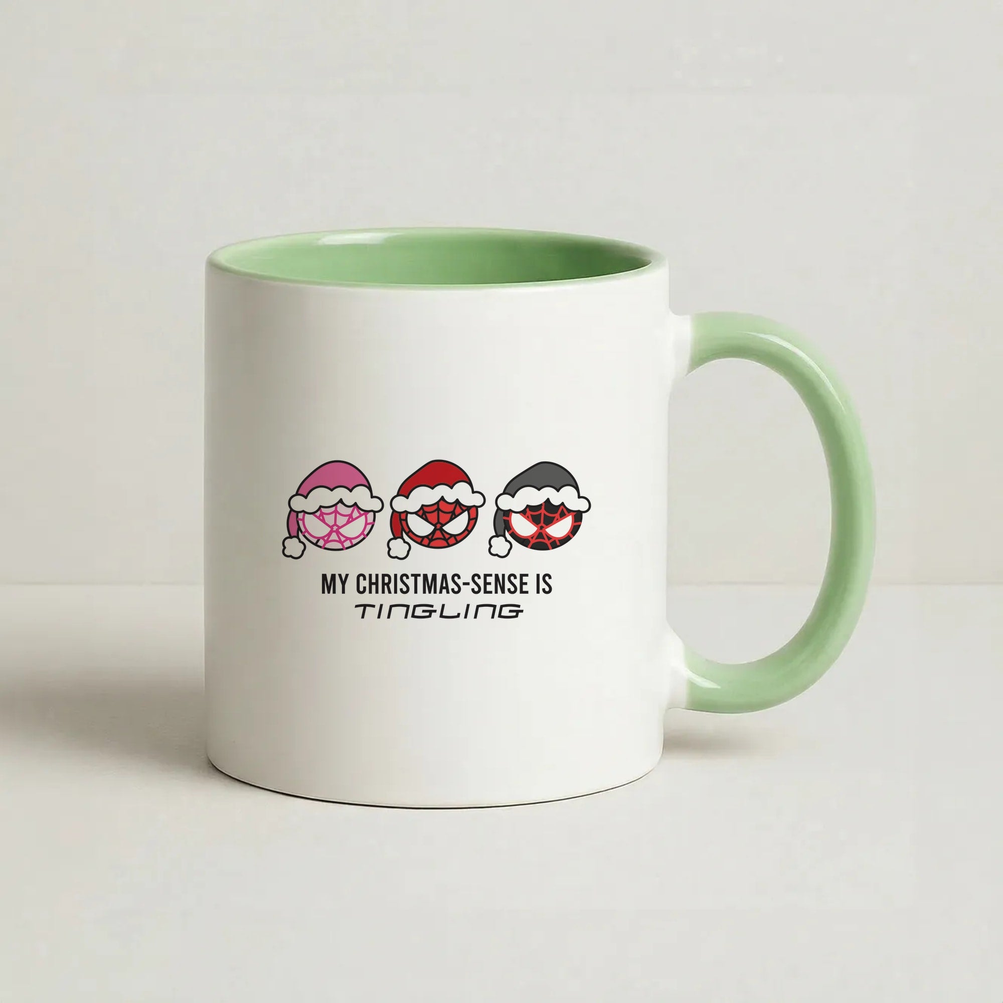 Spider Hero Christmas Sense Coffee Green Mug