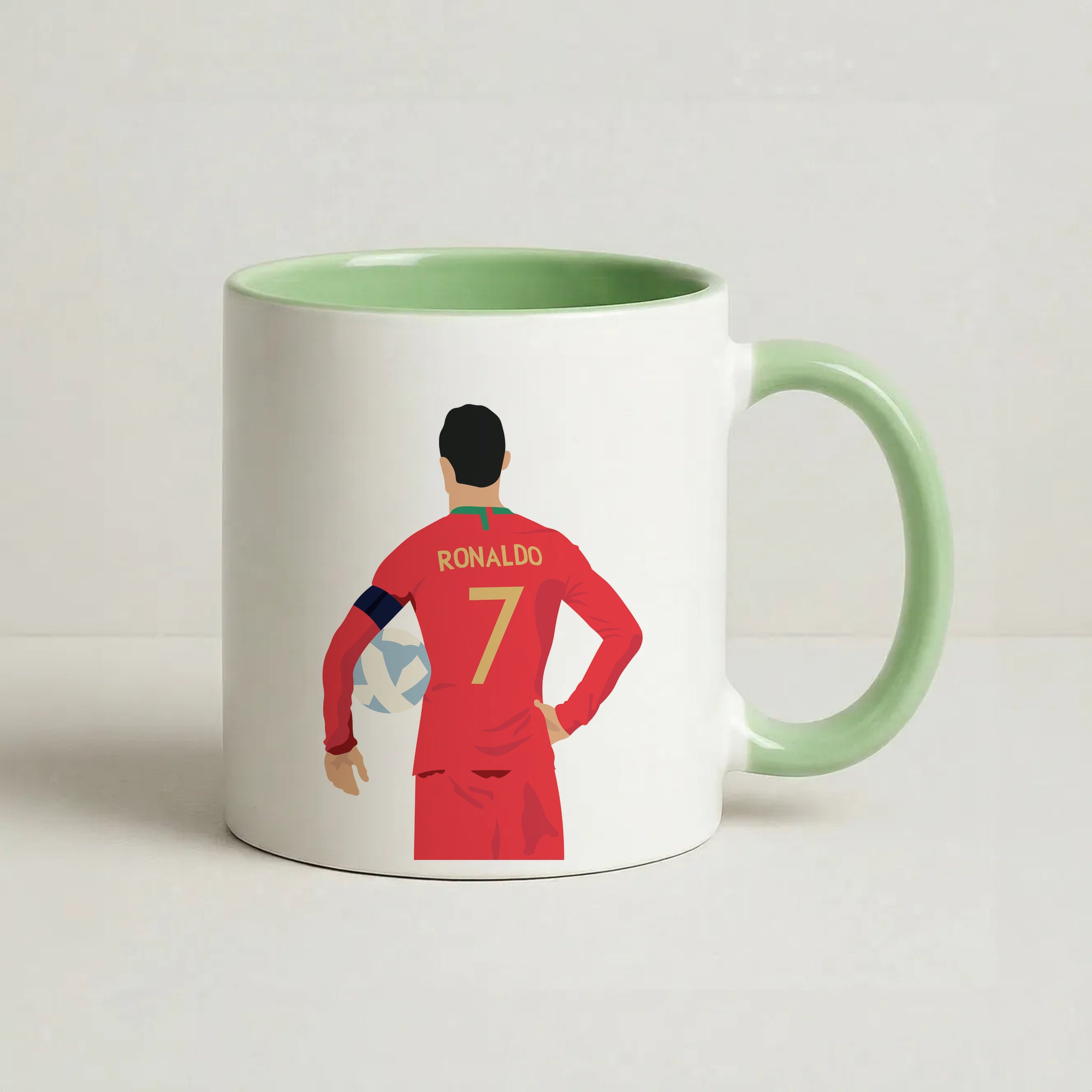 Ronaldo - Football Coffee Green Mug