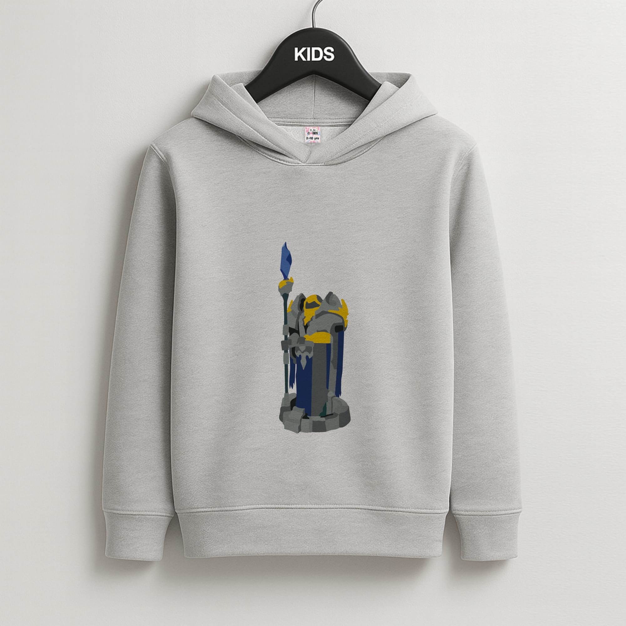 Turret Blue - League Of Legends Kids Grey Hoodie