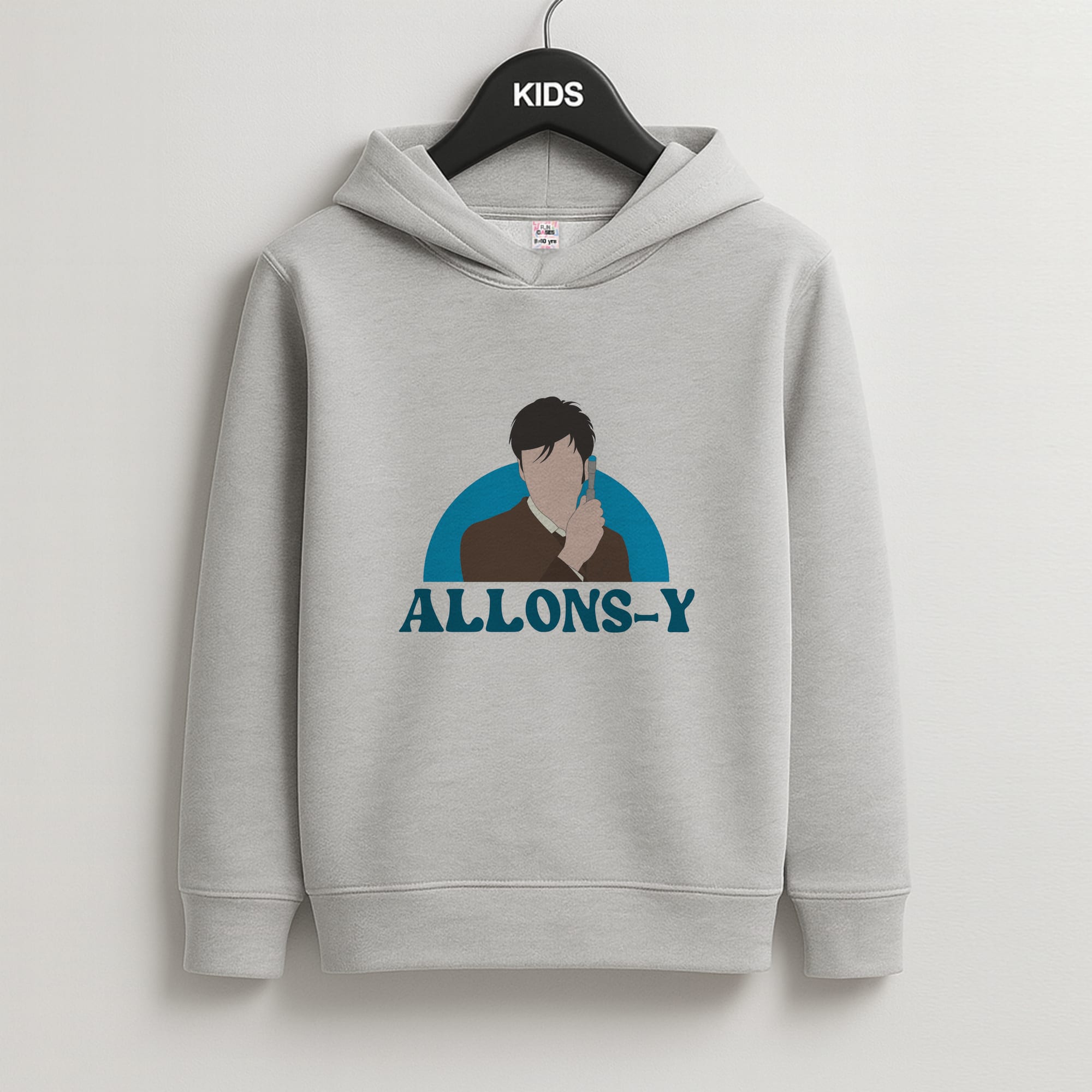 Allons-y - Doctor Who Kids Grey Hoodie