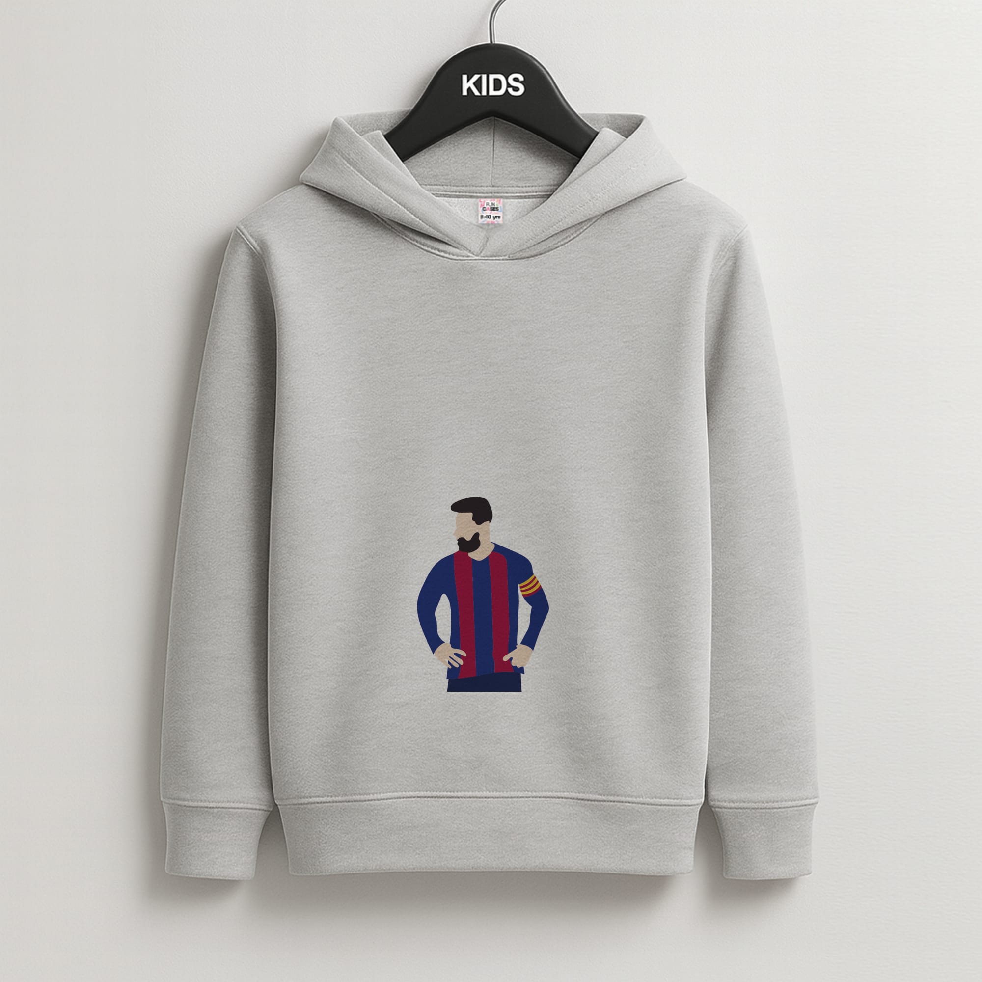 Messi Barca Kids Grey Hoodie