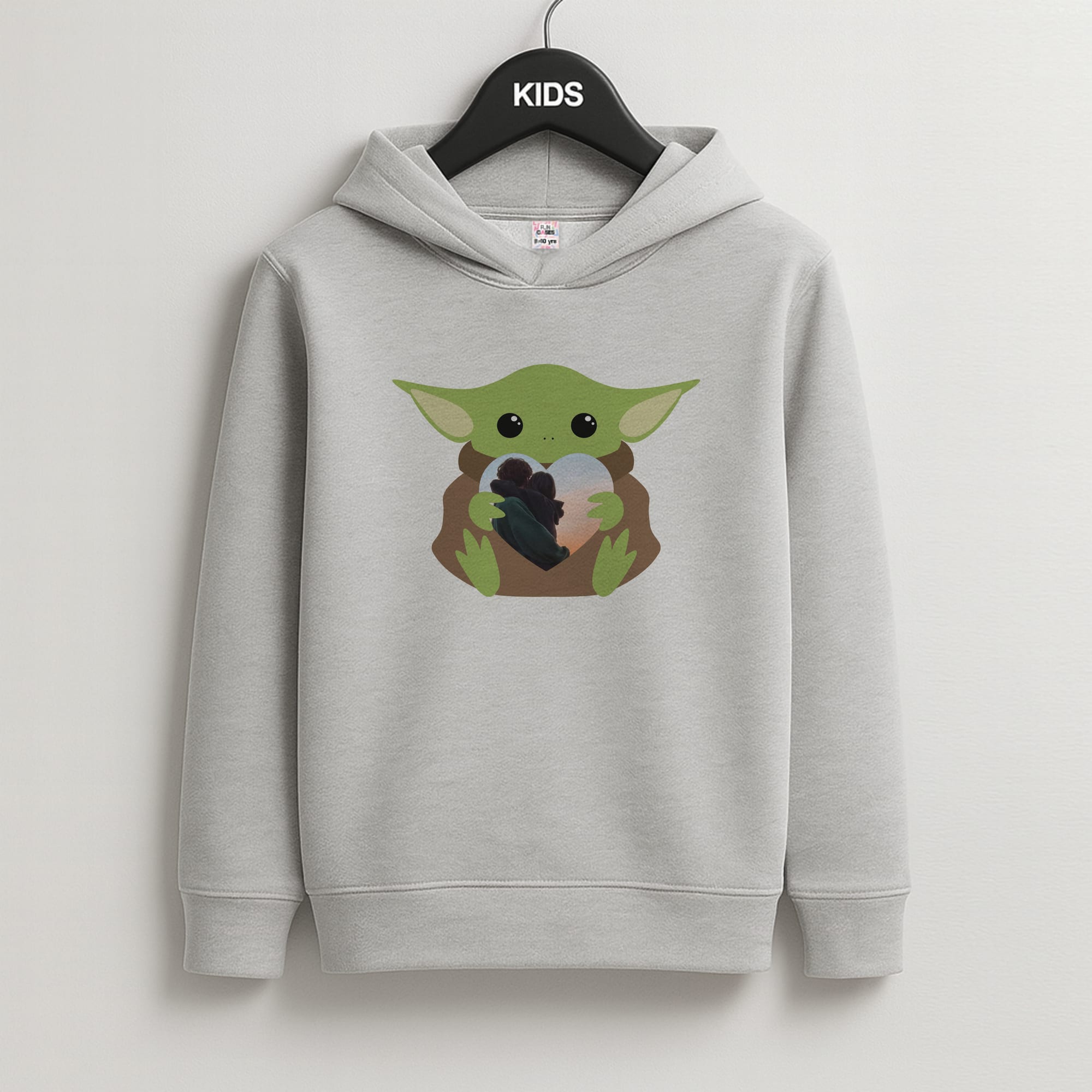 Baby Yoda - Personalised Couples Kids Hoodie
