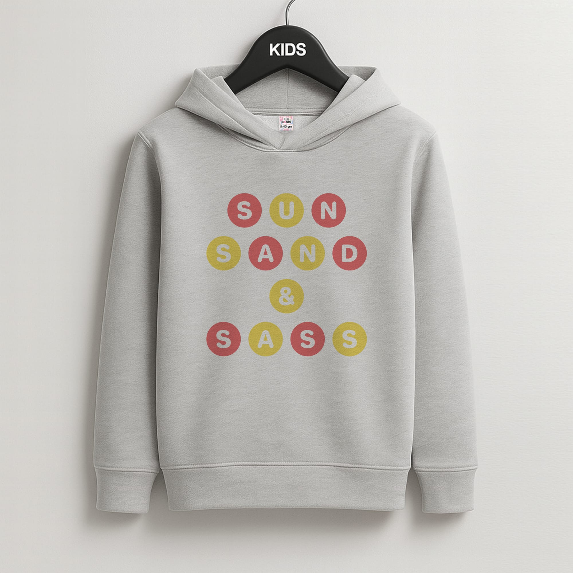 Sun, Sand And Sass Kids Grey Hoodie
