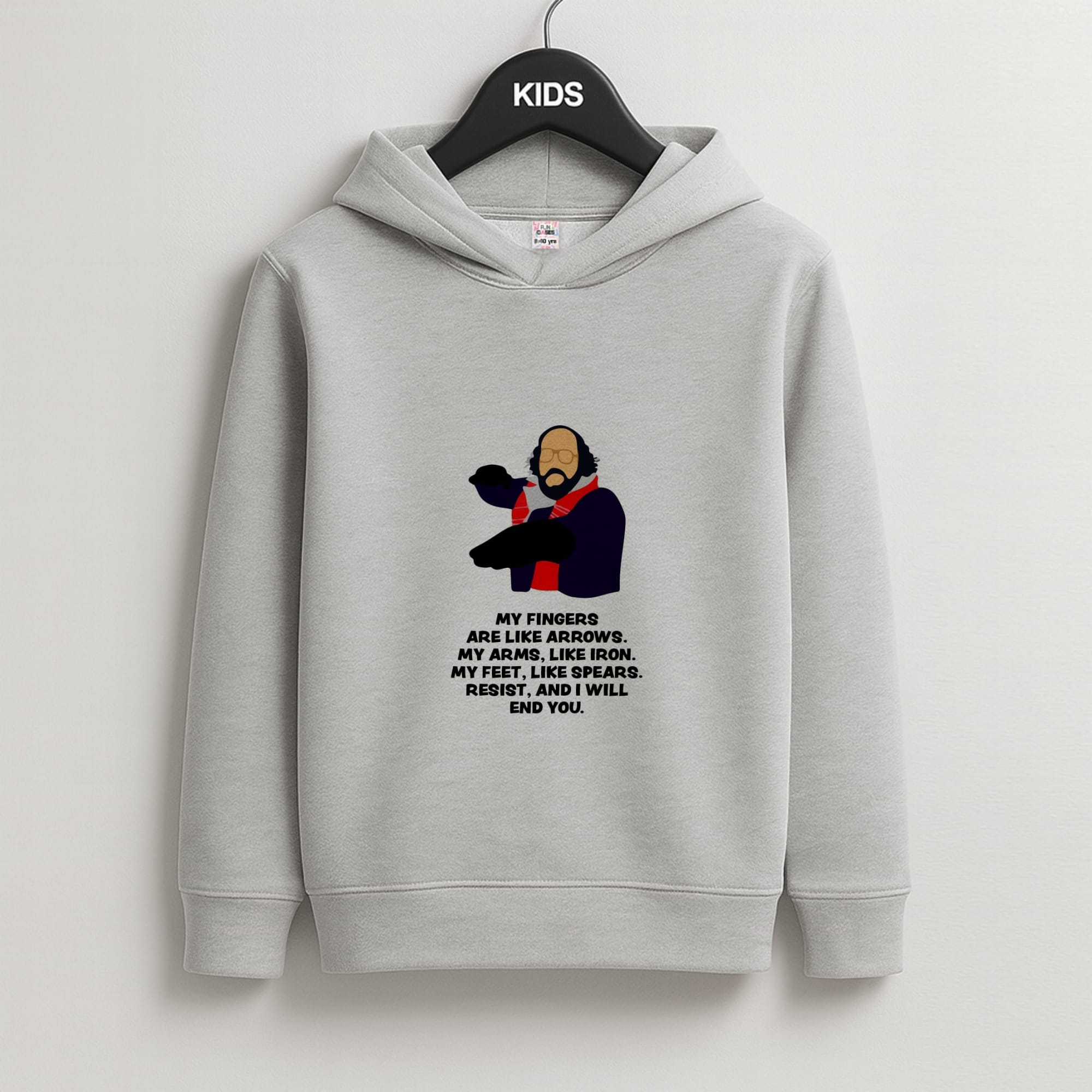 Murray Quote Kids Grey Hoodie