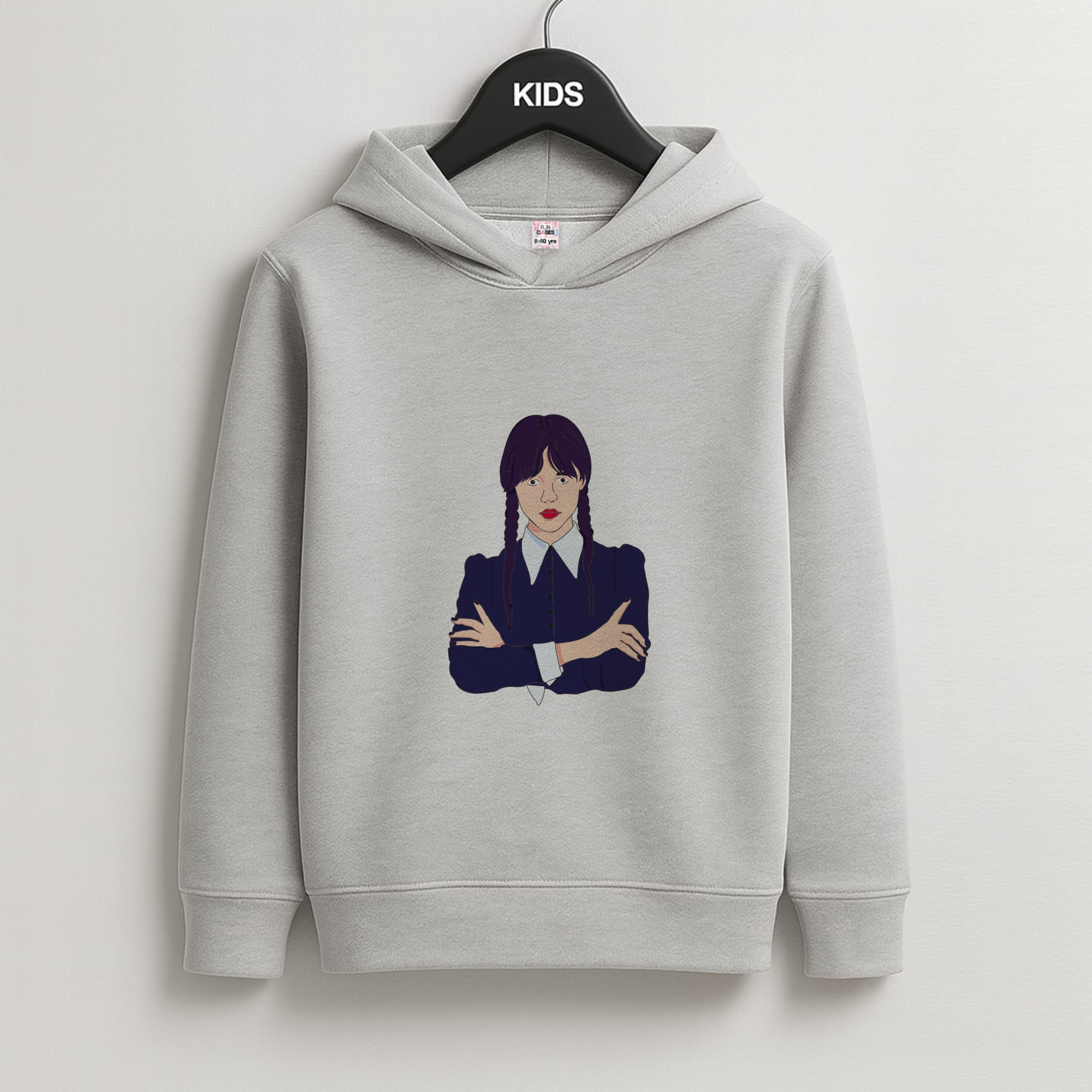 Wednesday Addams Wednesday Kids Grey Hoodie