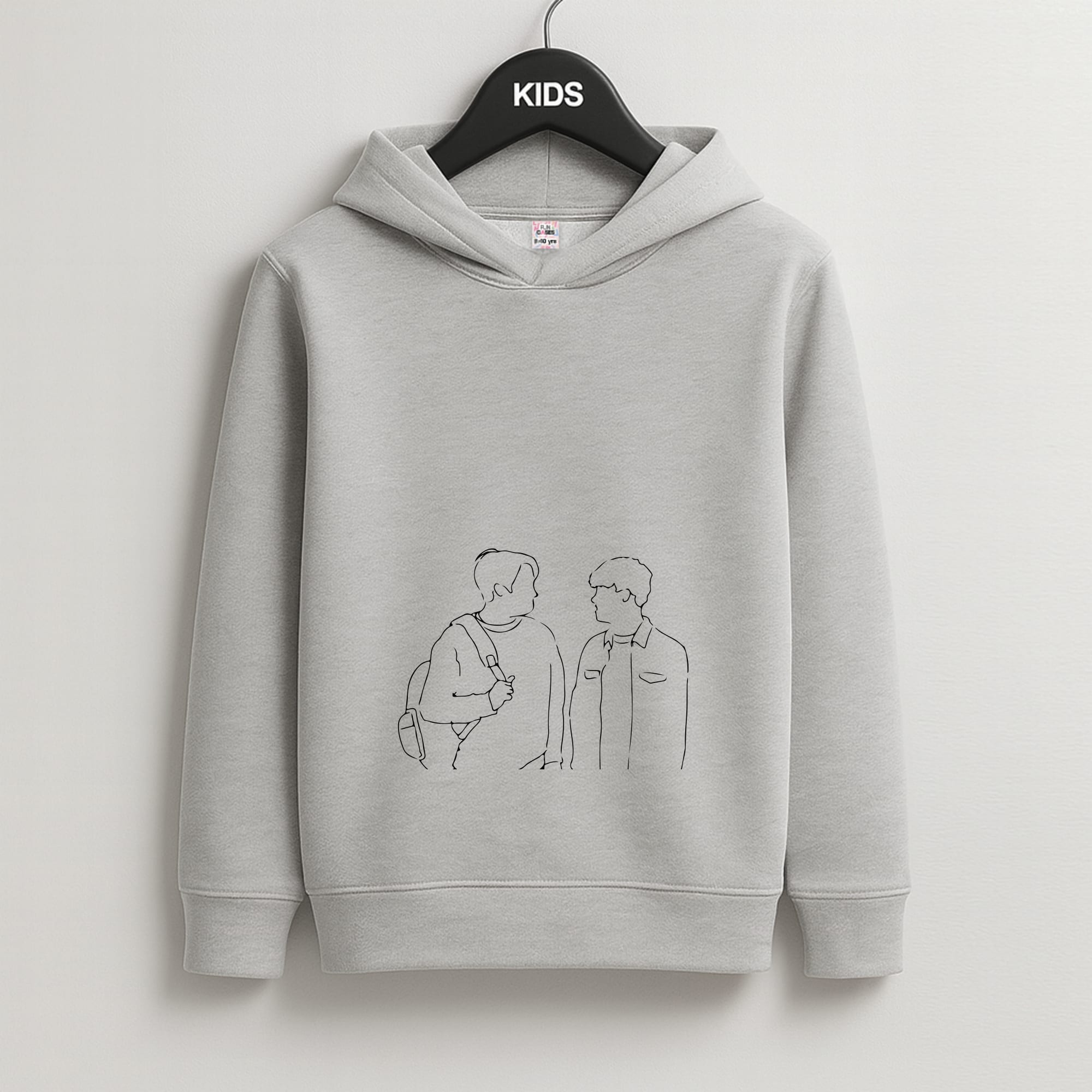 Outline - Heartstopper Kids Grey Hoodie
