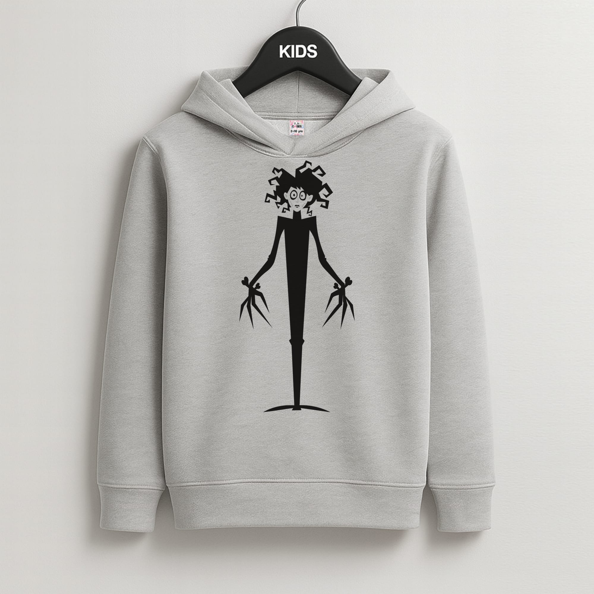 Cartoon - Scissorhands Kids Grey Hoodie