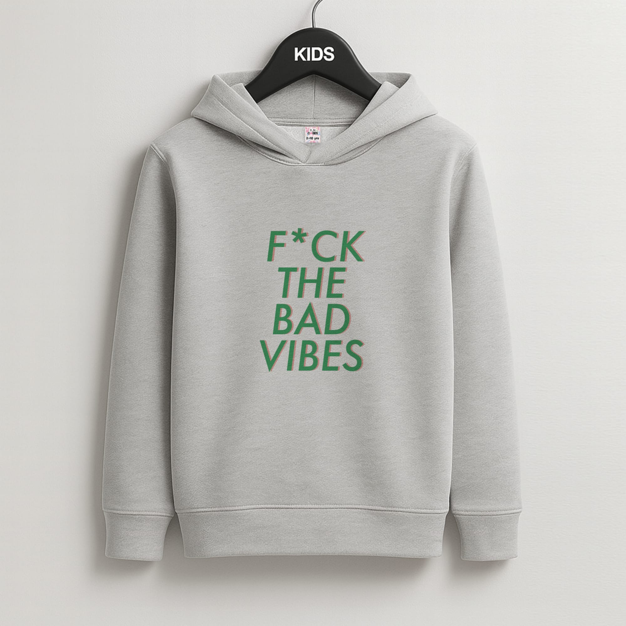 The Bad Vibes - Sassy Quotes Kids Grey Hoodie