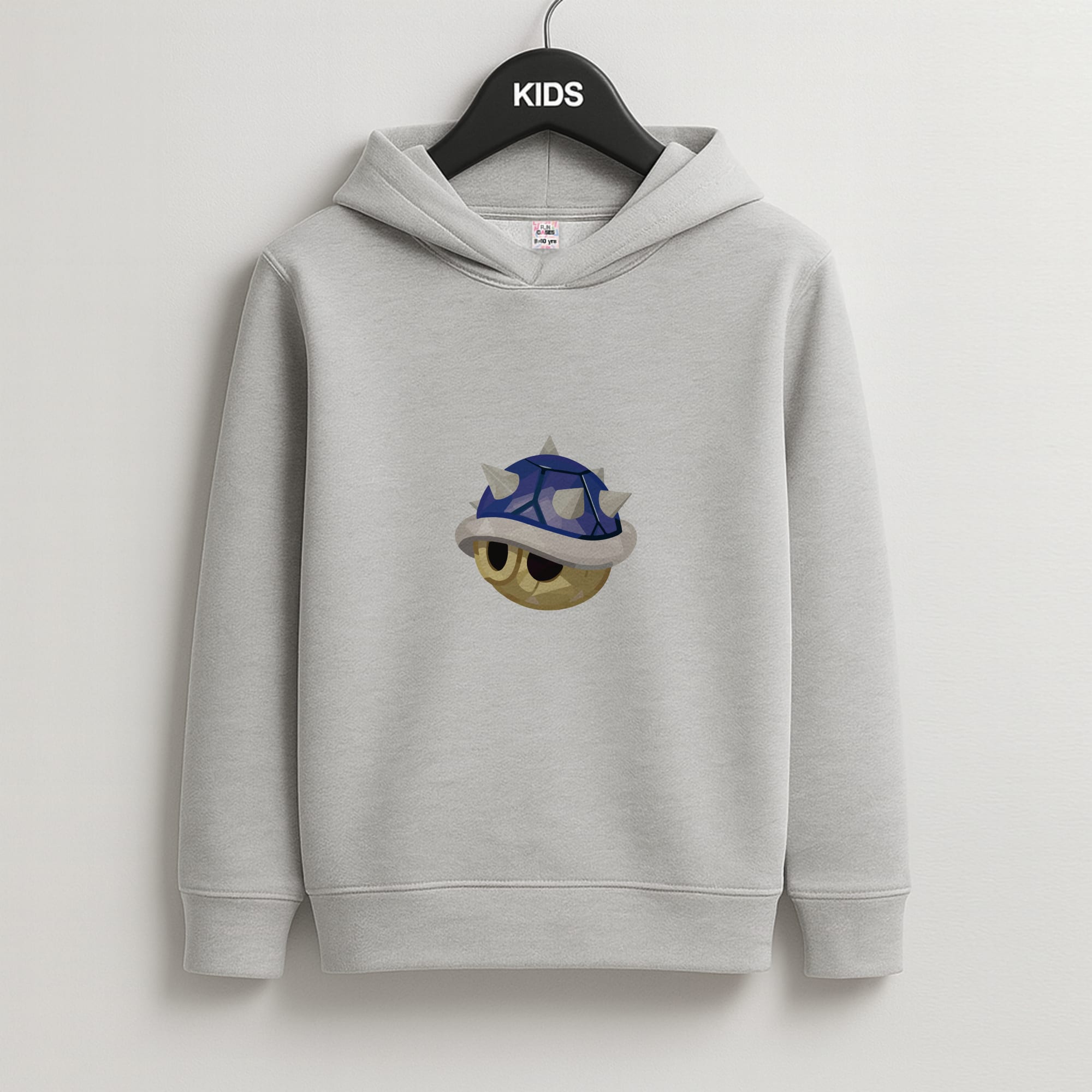 Spiny Shell - Mario Kids Grey Hoodie