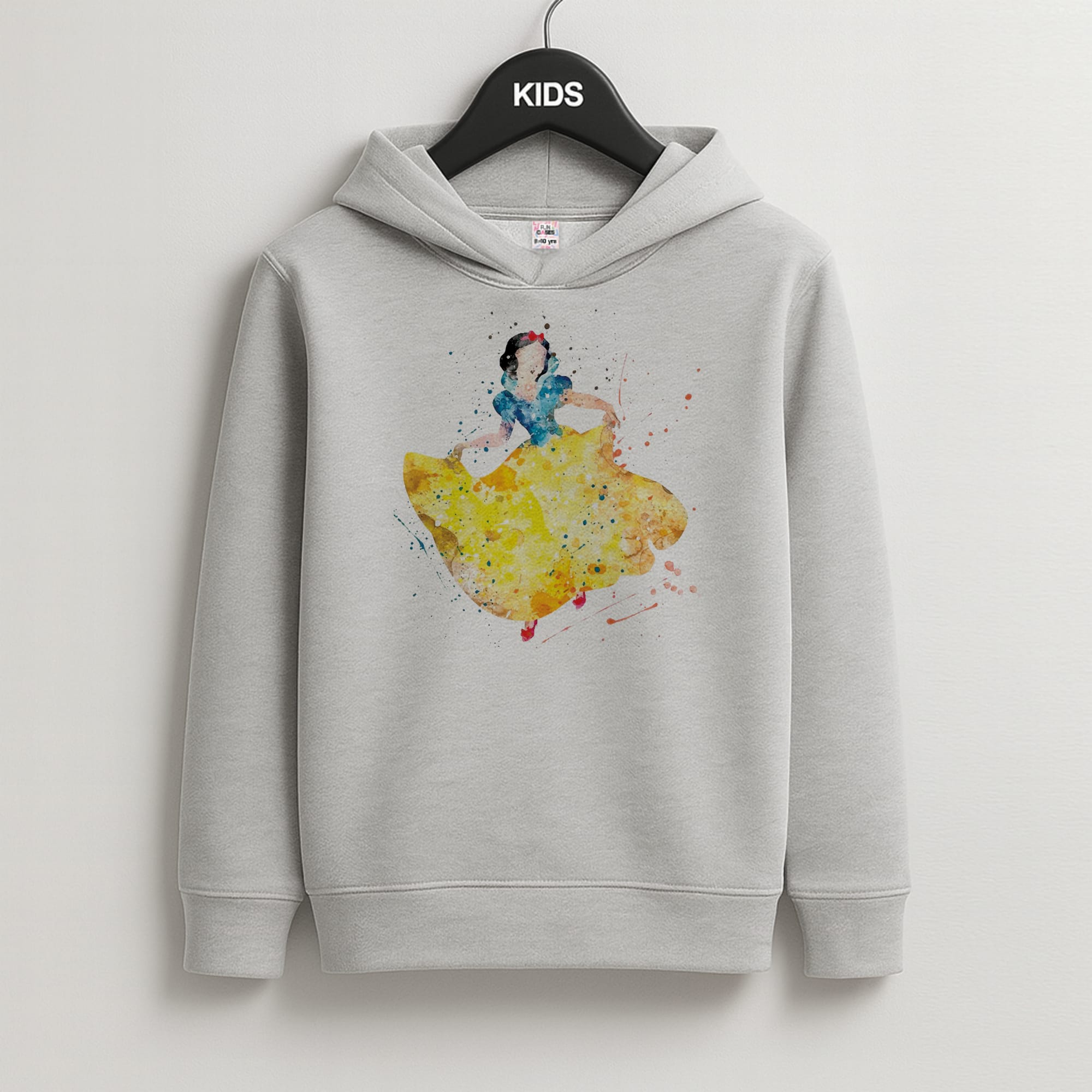 Watercolour Snow White Fairytale Kids Hoodie