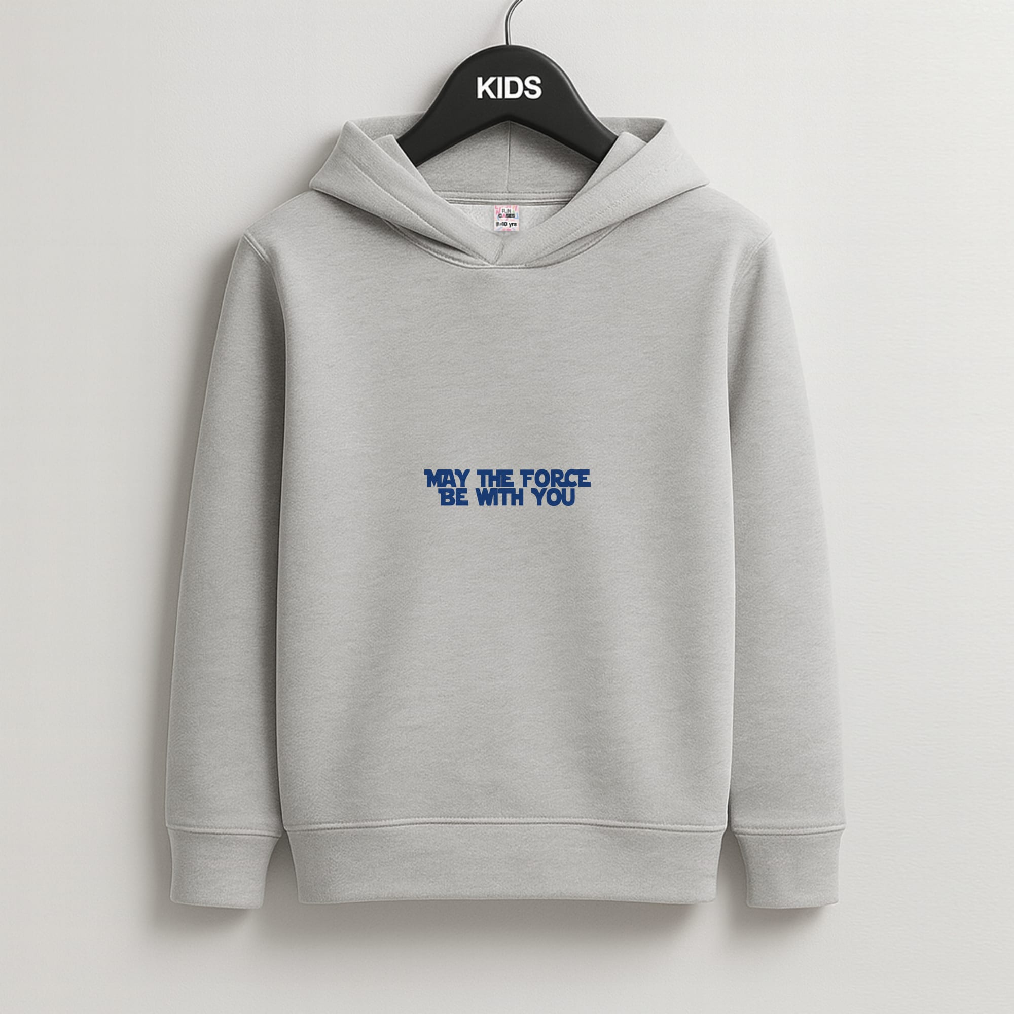May The Force Be With You Kids Grey Hoodie