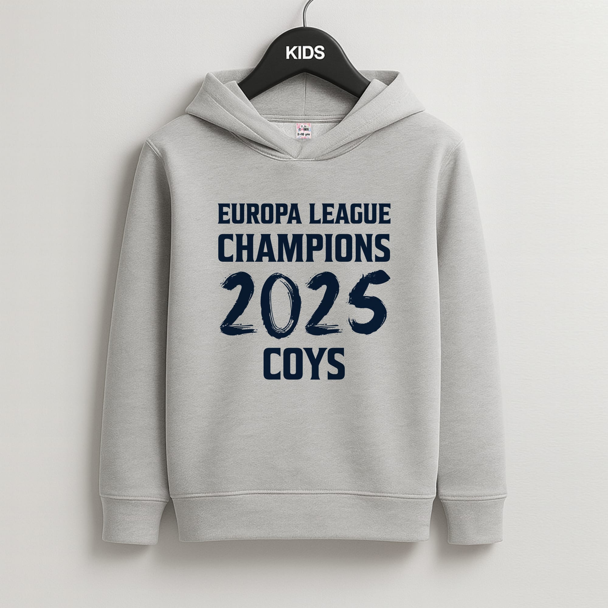 Europa League Winners 2025 - COYS Kids Grey Hoodie