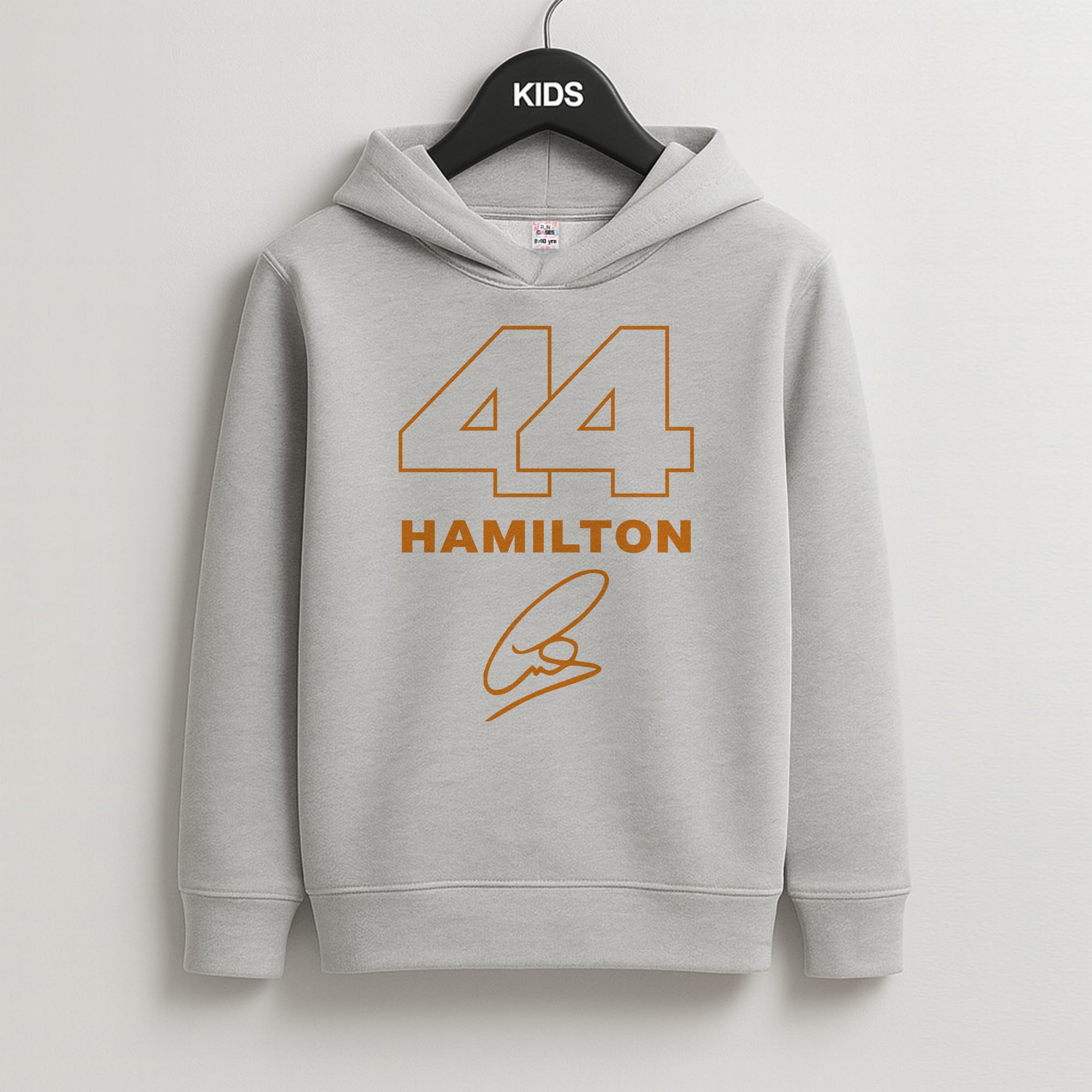 Stripes 44 Hamilton Kids Grey Hoodie