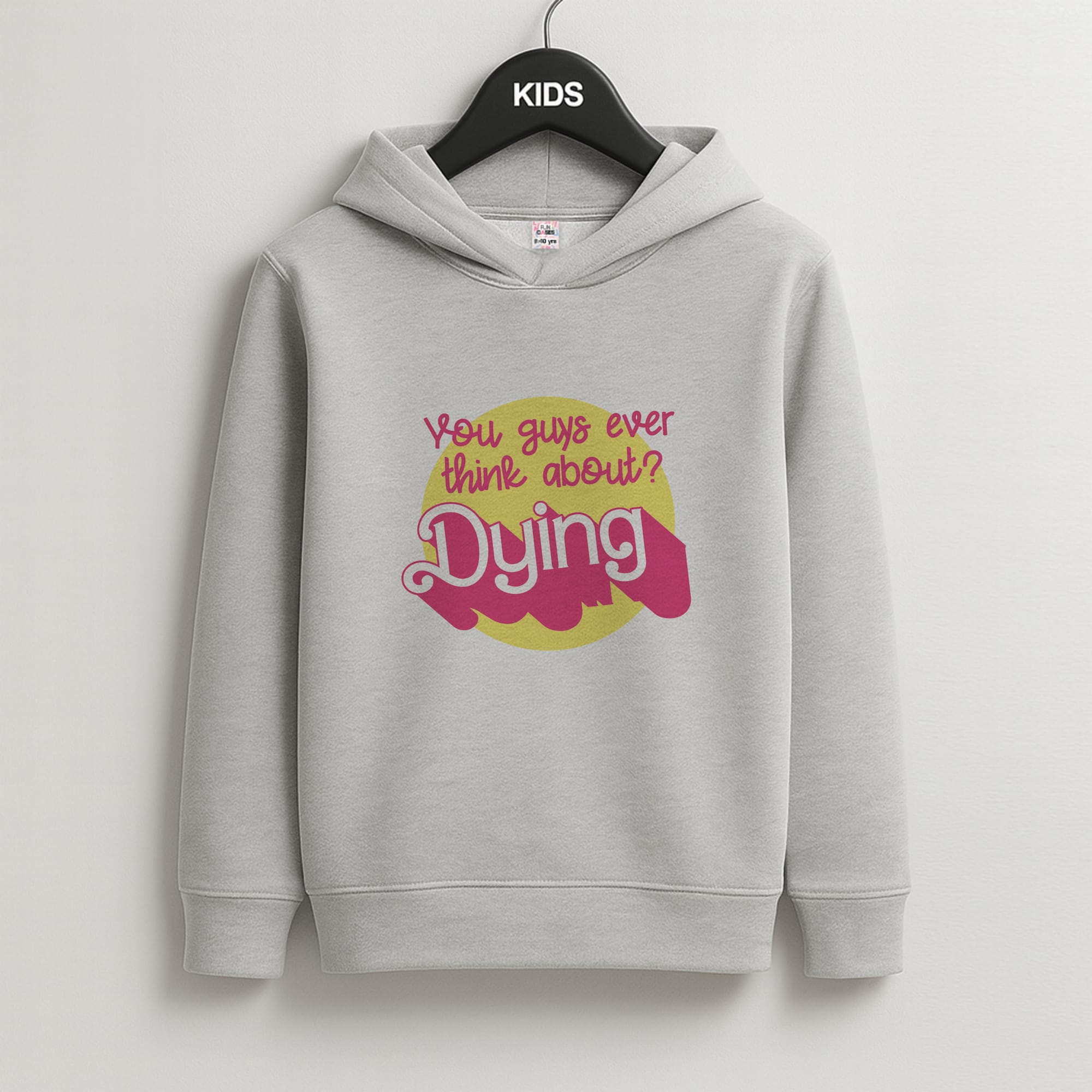 Do You Guys Ever Think About Dying? - Margot Kids Grey Hoodie