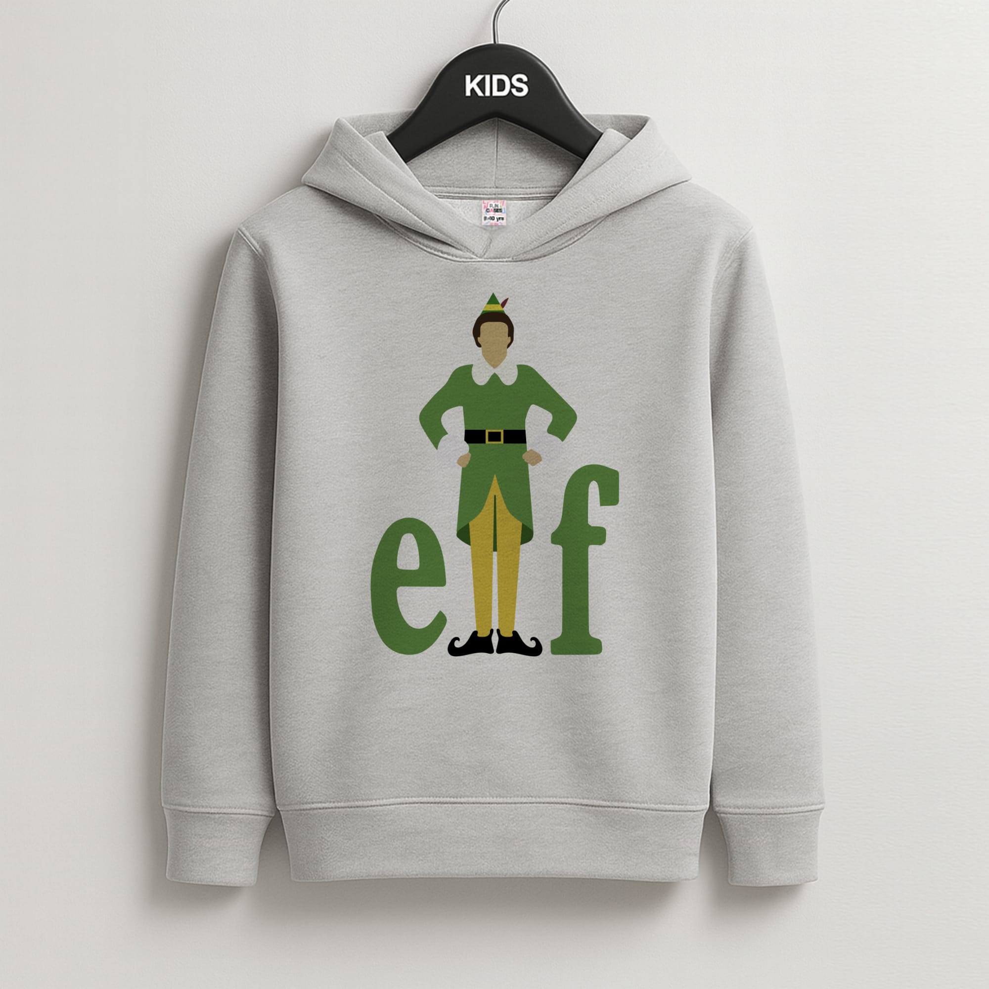 Elf Logo Kids Grey Hoodie