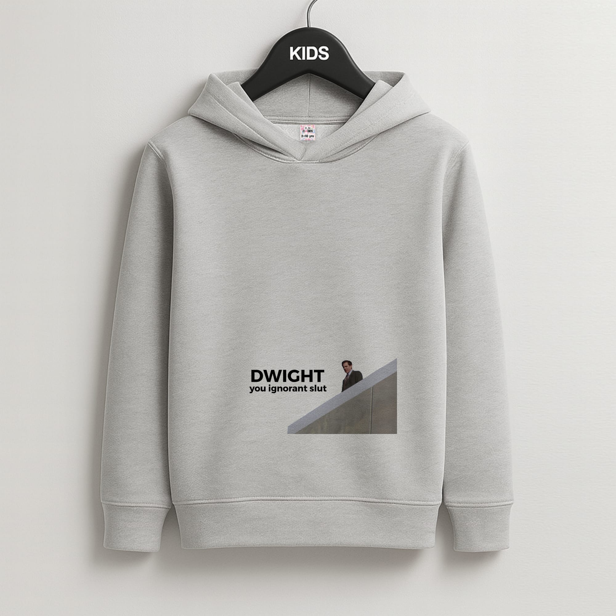 Dwight, You Ignorant Slut Kids Grey Hoodie
