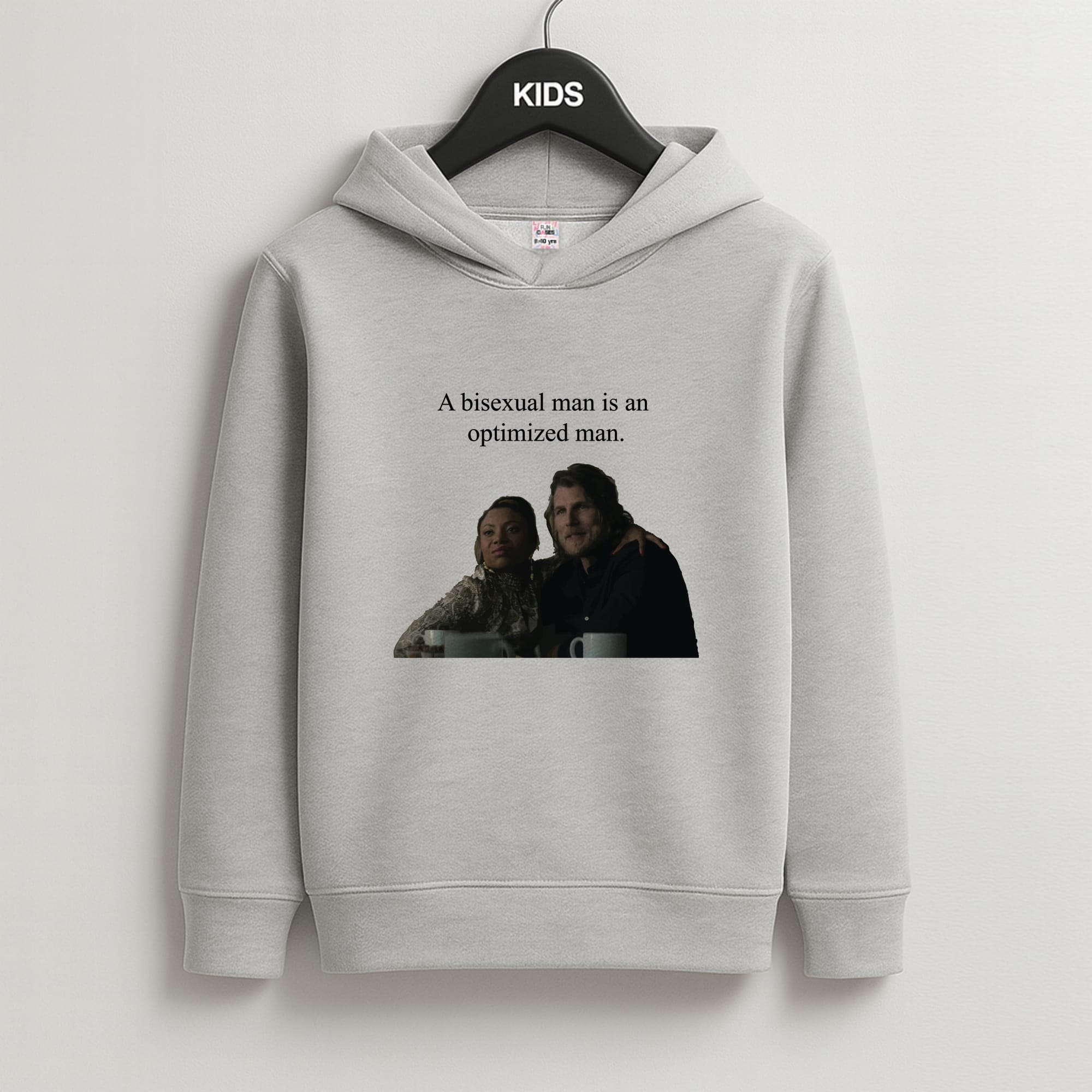 A Bisexual Man Kids Grey Hoodie