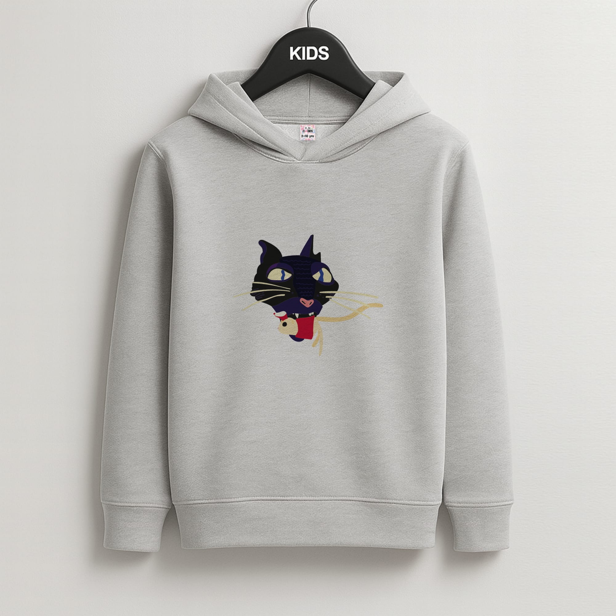 Mouse Eating Kids Grey Hoodie