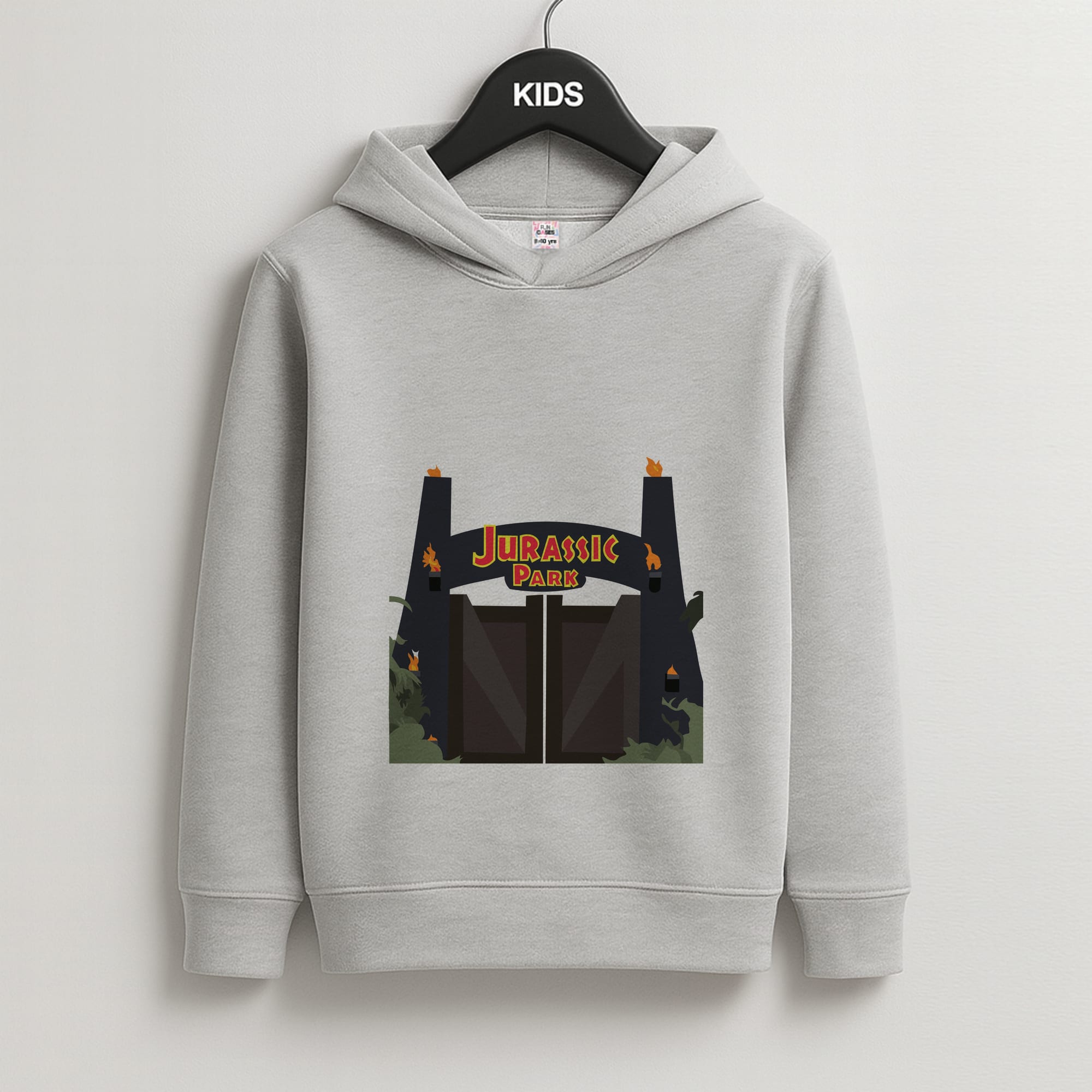 The gate - Dinosaur Park Kids Grey Hoodie
