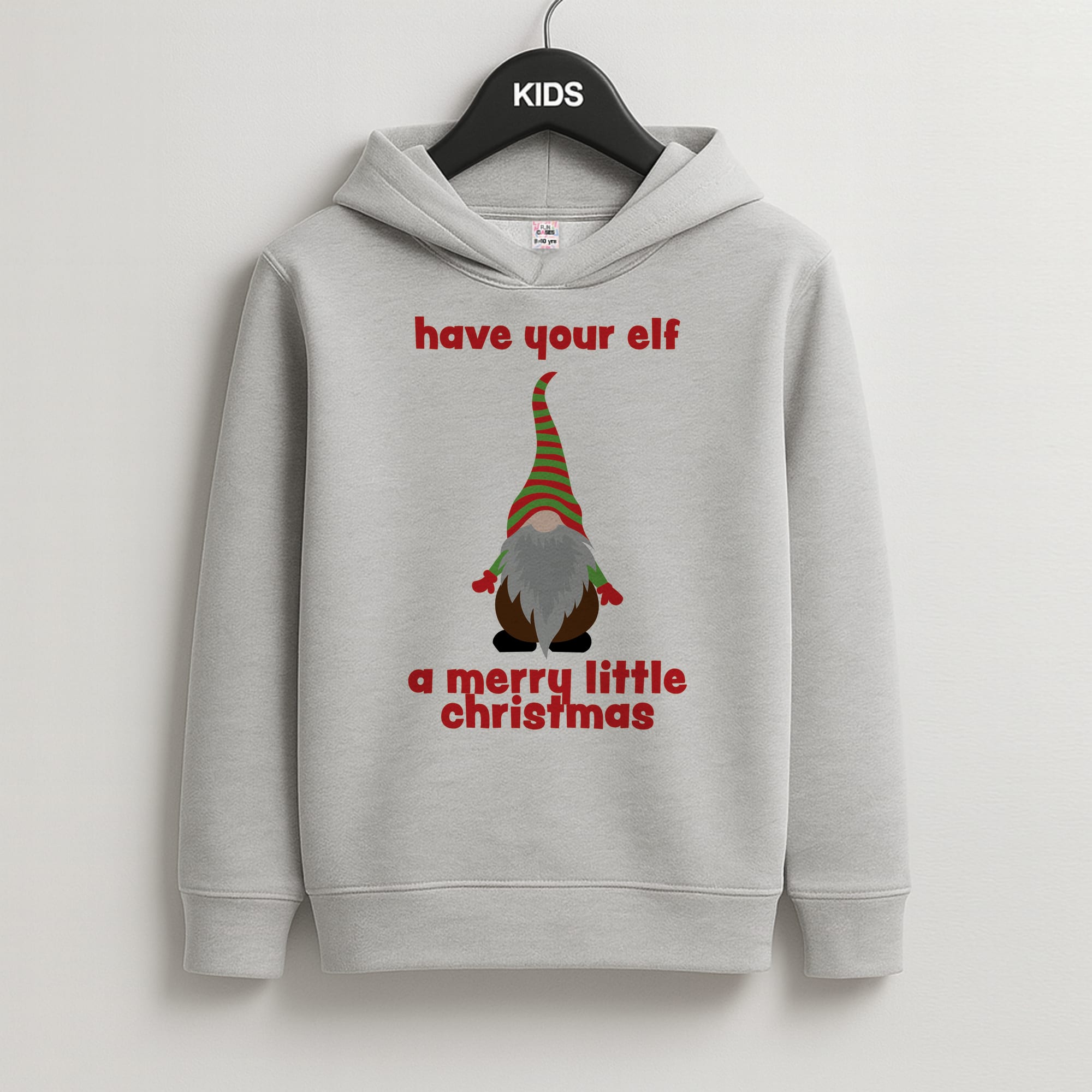 Have Your Elf A Merry Little Christmas Kids Grey Hoodie
