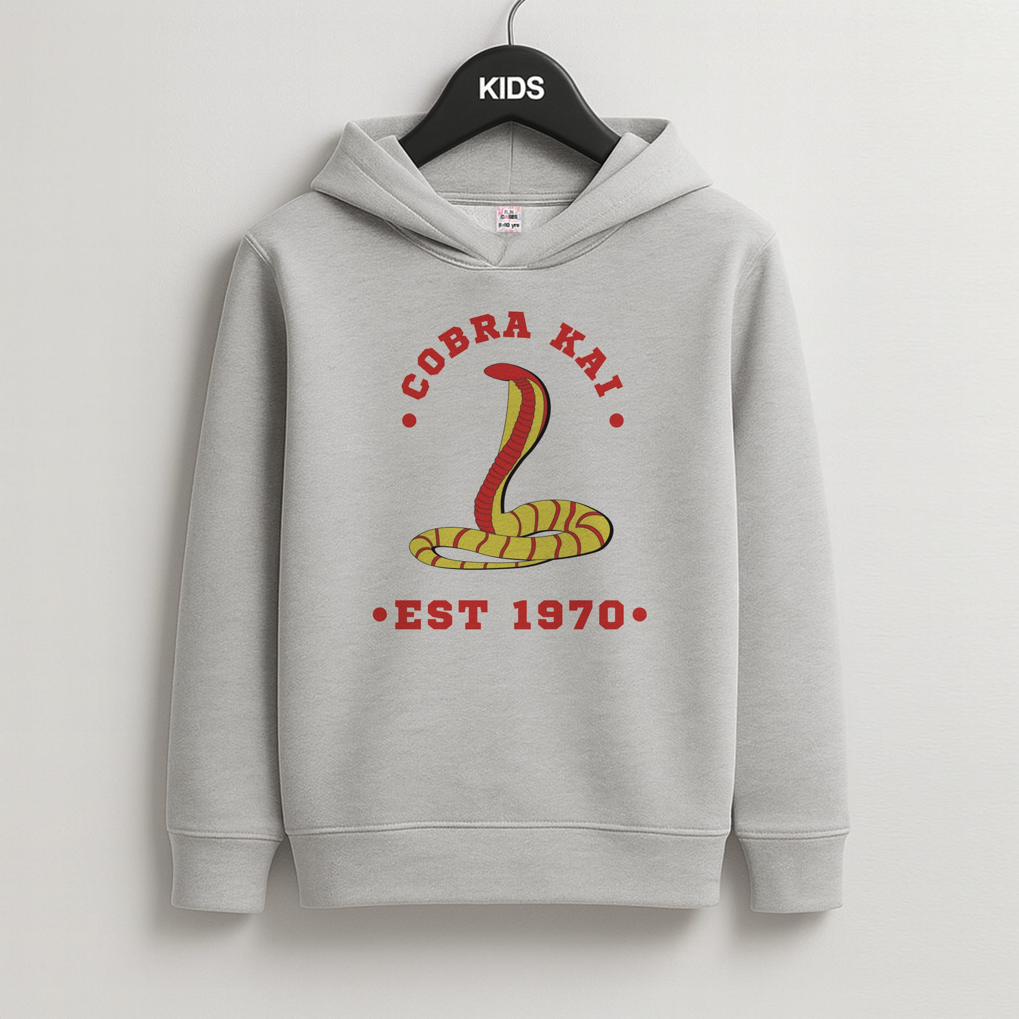Snake Est 1970 Kids Grey Hoodie