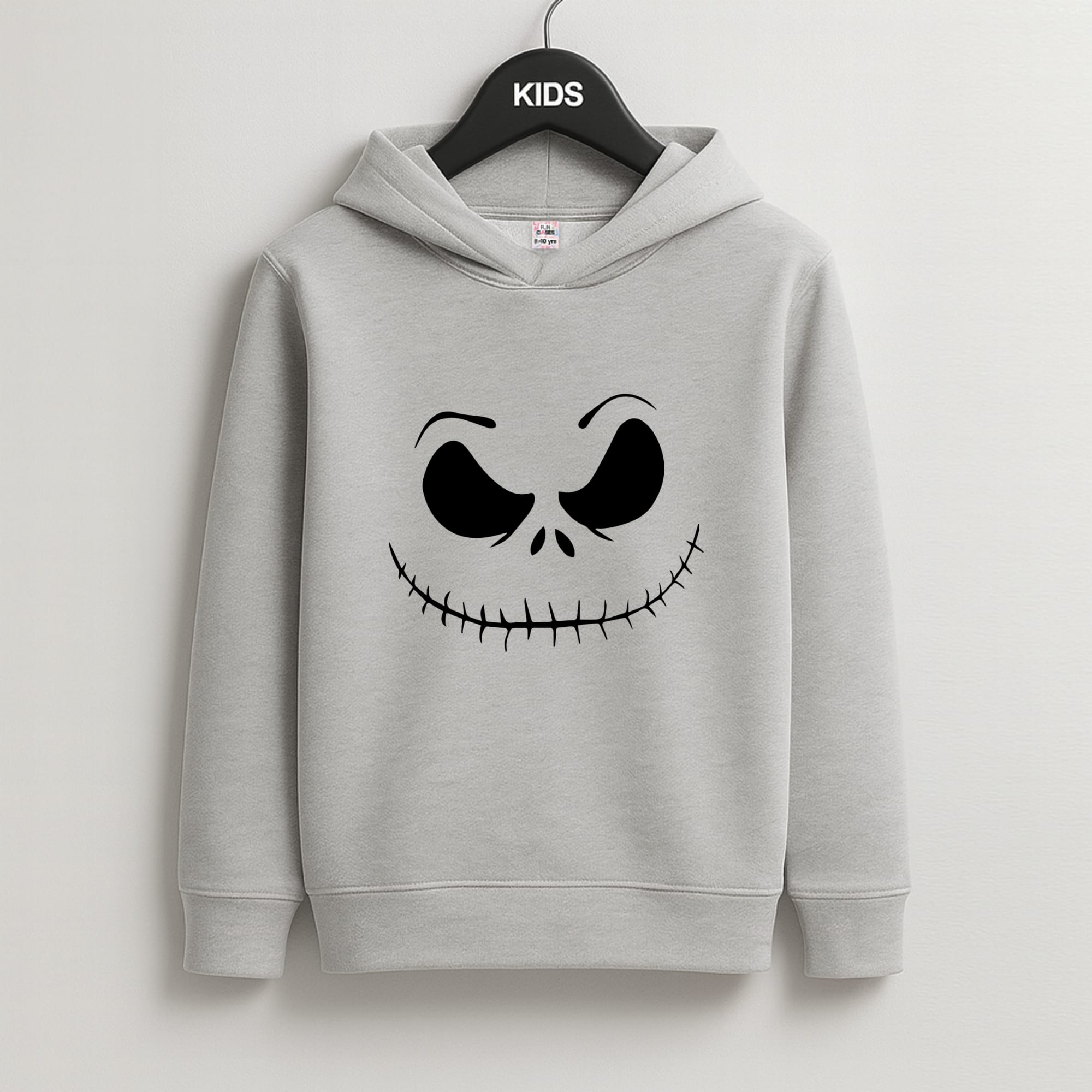 Pink Jack Skeleton Kids Grey Hoodie