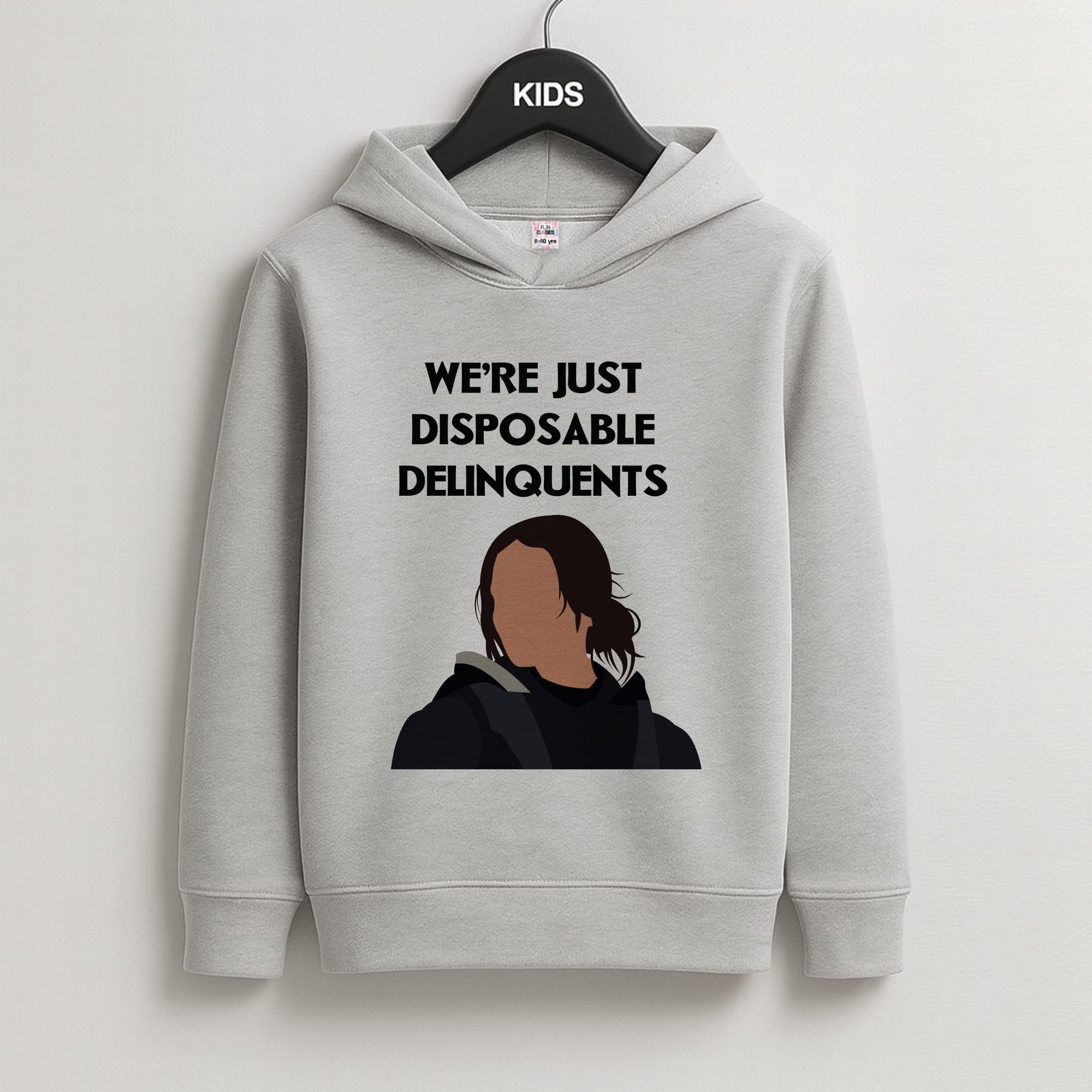 Disposable Delinquents Kids Grey Hoodie