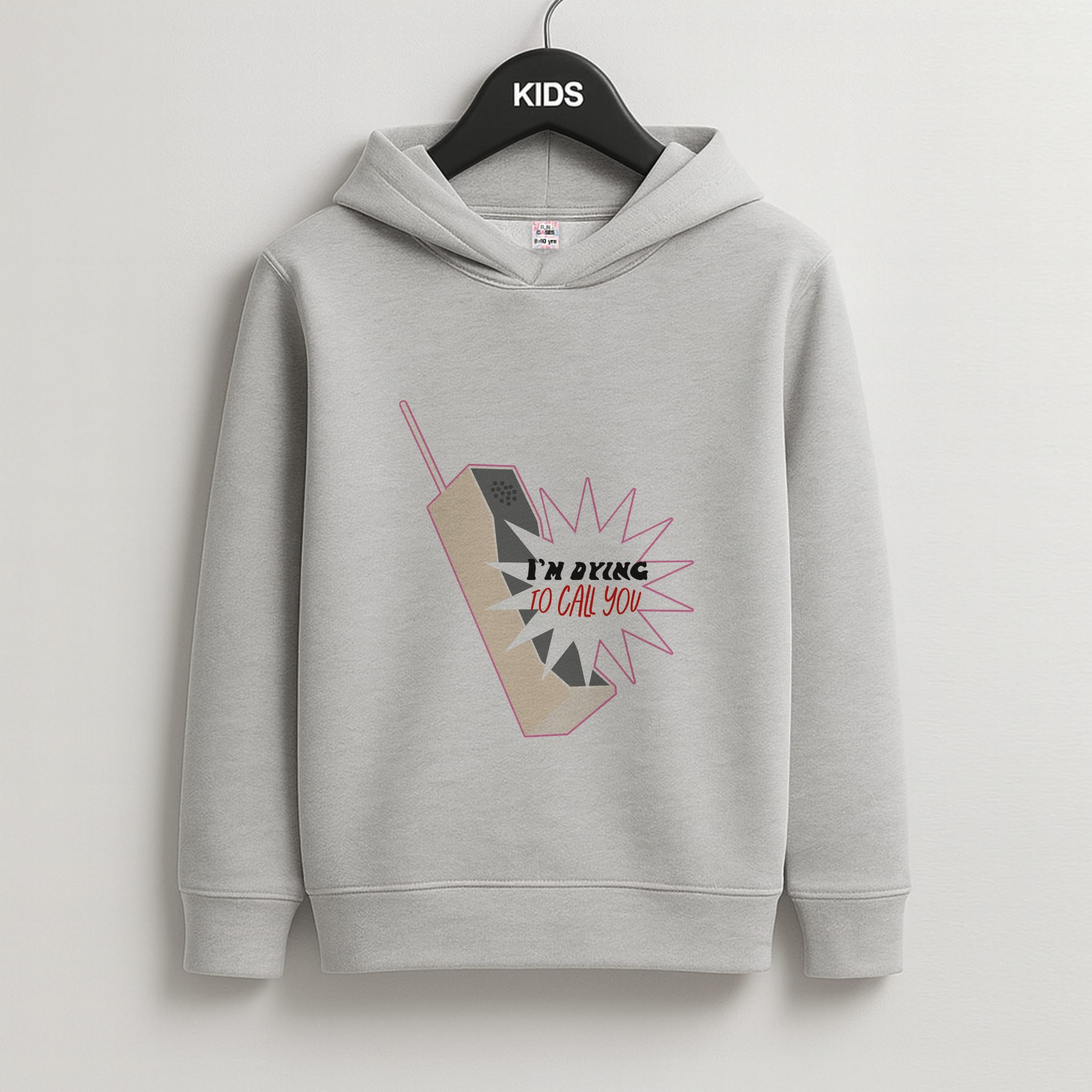 I'm Dying To Call You - Scream Kids Grey Hoodie