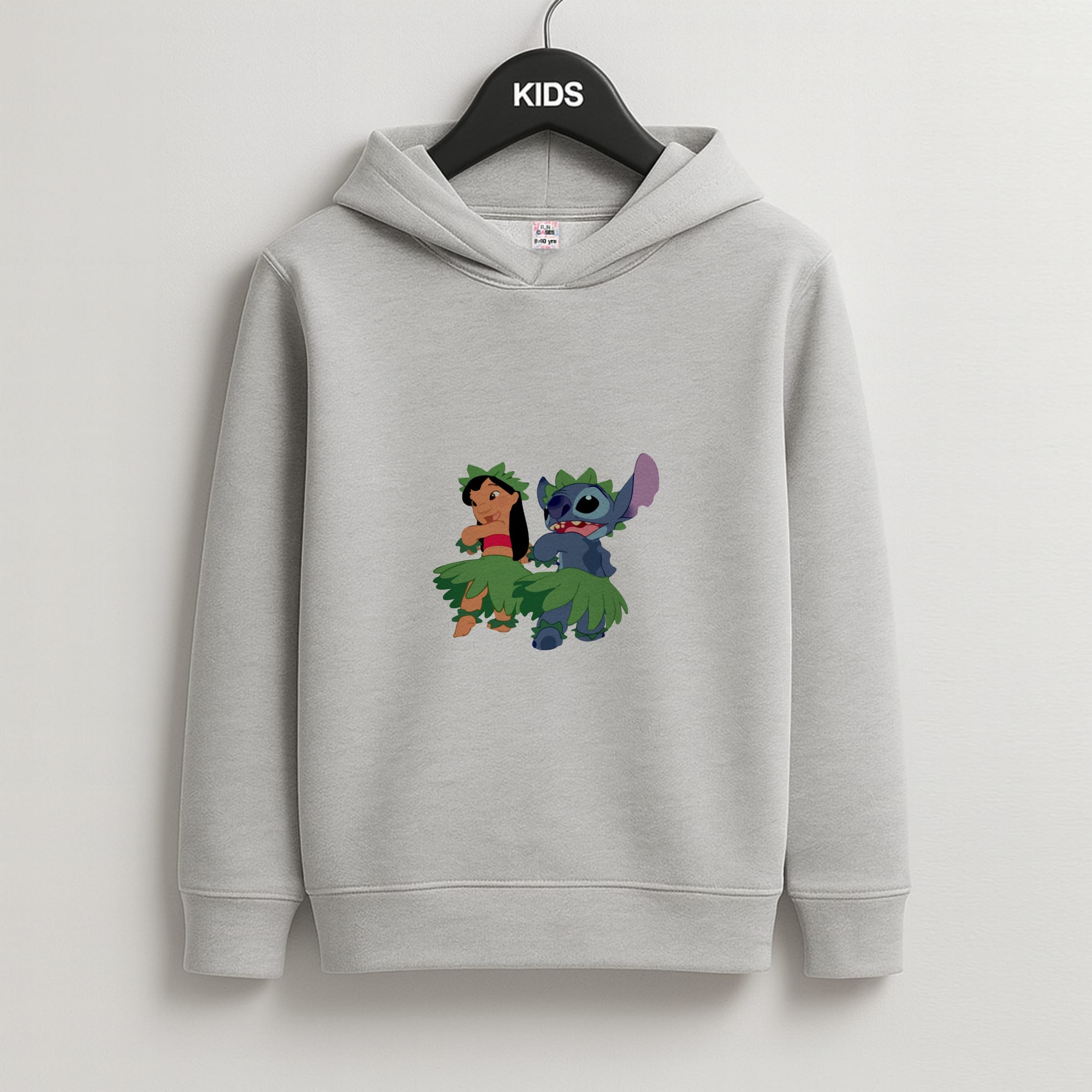 Lilo And Alien Blue Hoola Kids Grey Hoodie