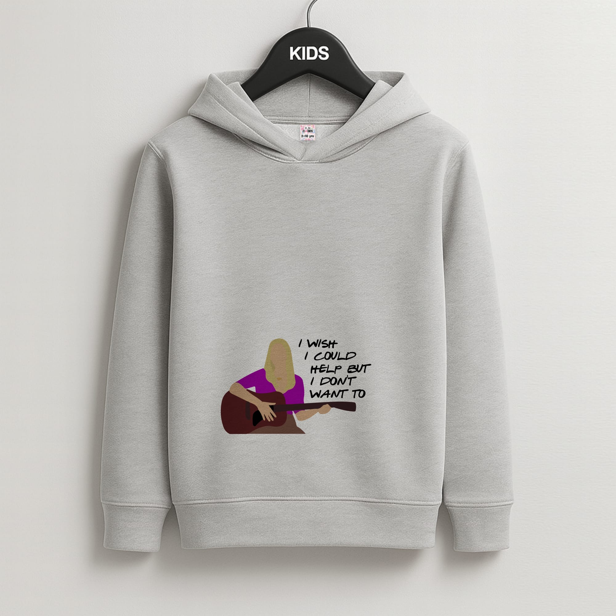 I Wish I Could Help But I Don't Want To Kids Grey Hoodie