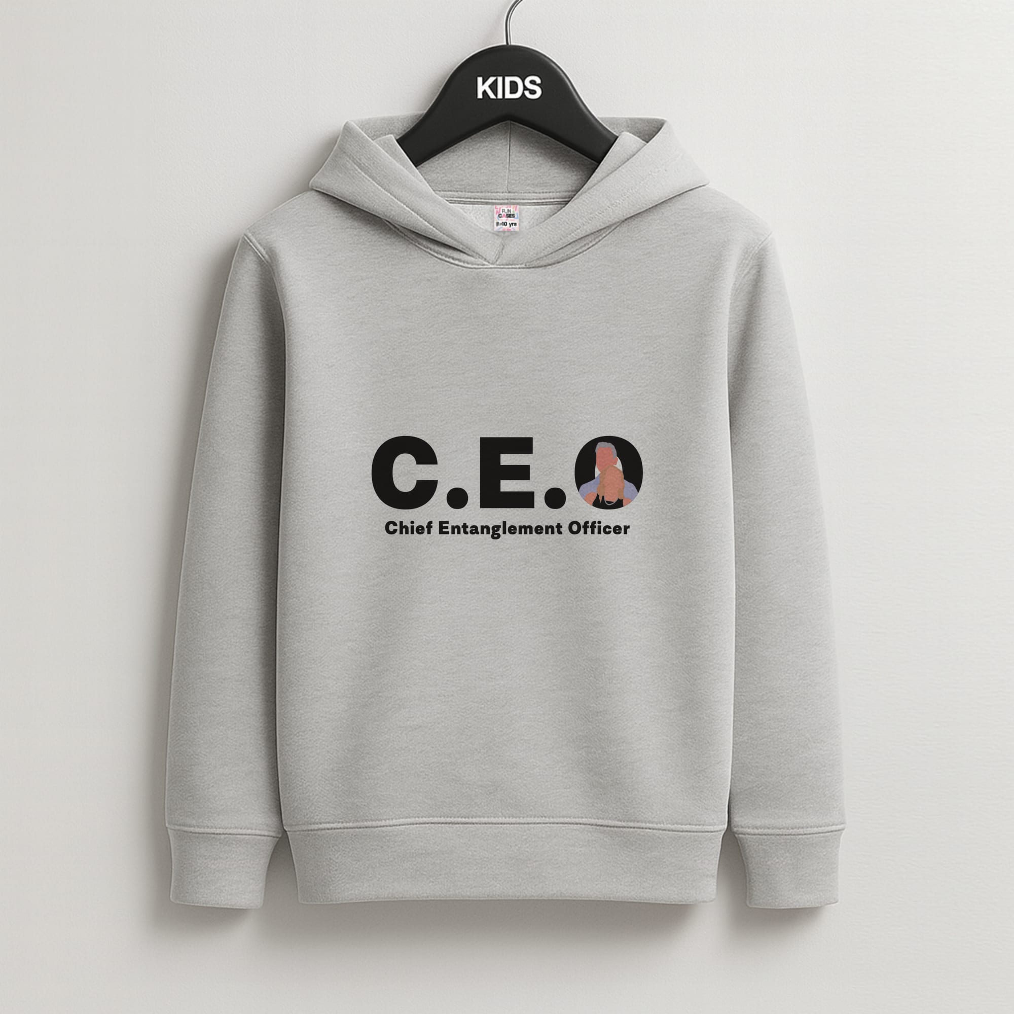 Chief Entanglement Officer Kids Grey Hoodie