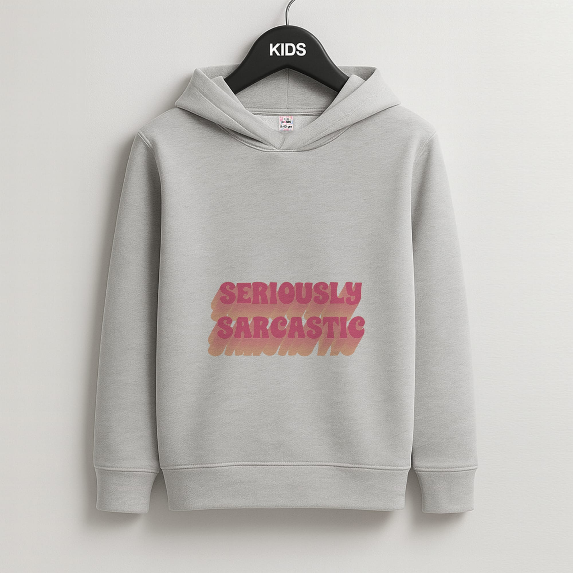 Seriously Sarcastic Kids Grey Hoodie
