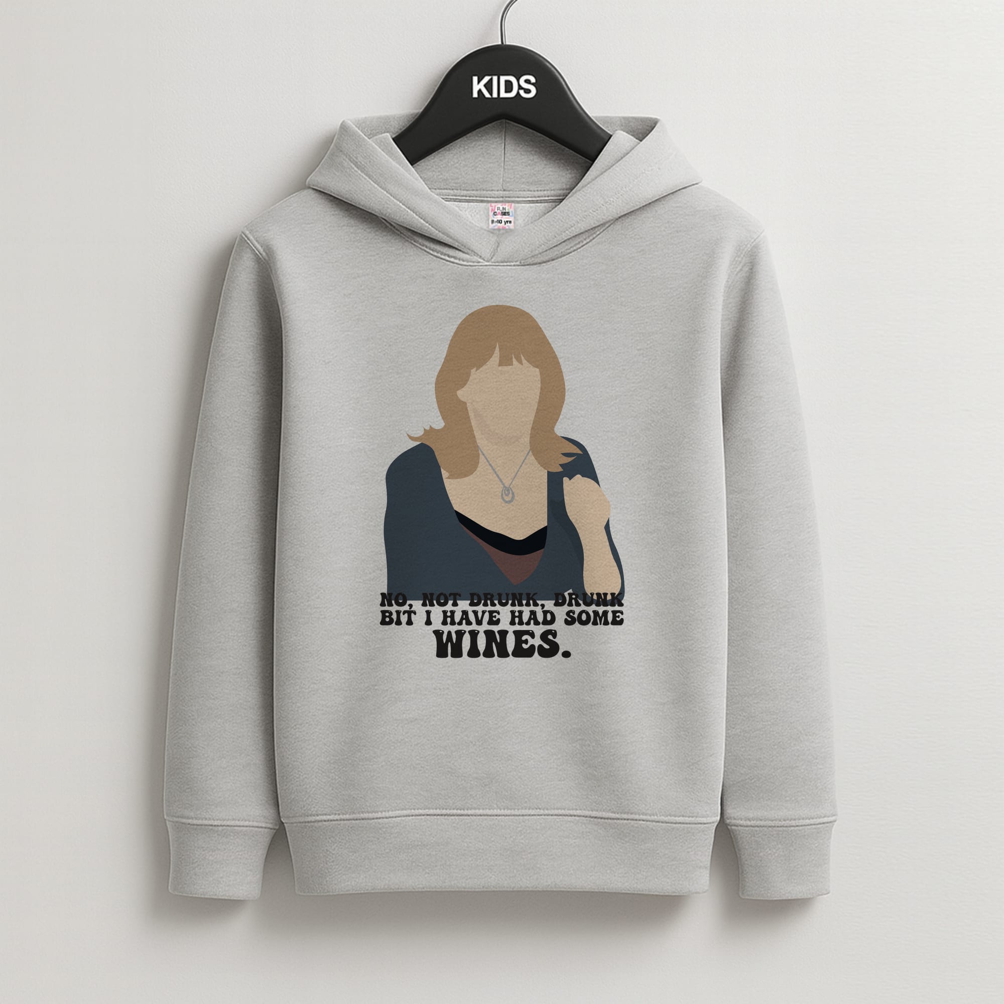 I Have Had Some Wines Kids Grey Hoodie