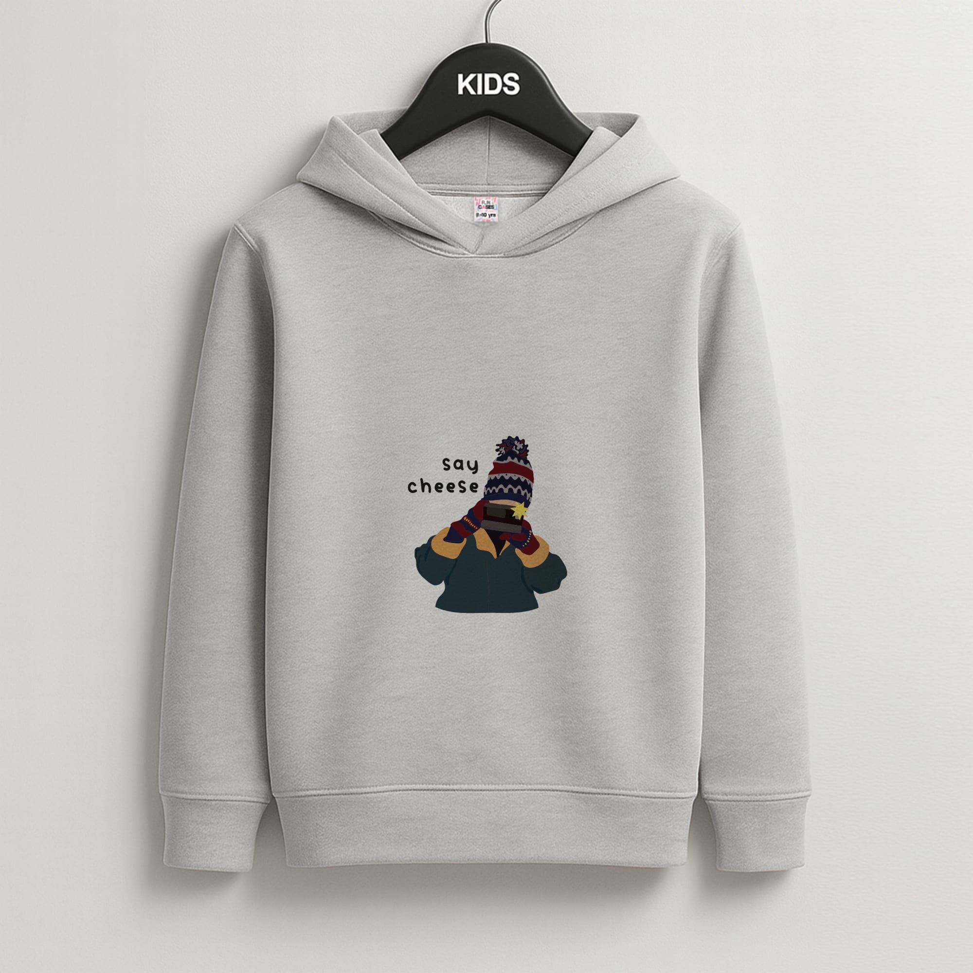 Say Cheese Kids Grey Hoodie
