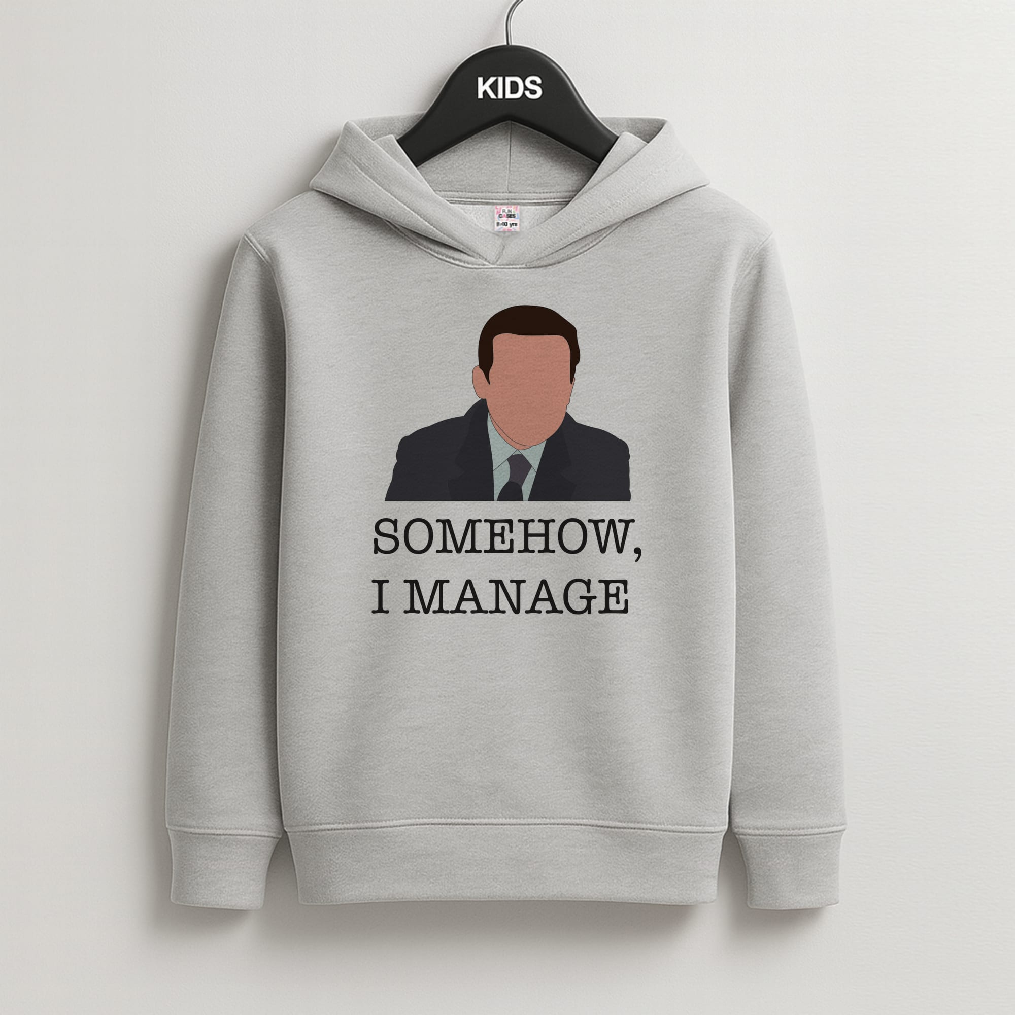 Somehow, I Manage Kids Grey Hoodie