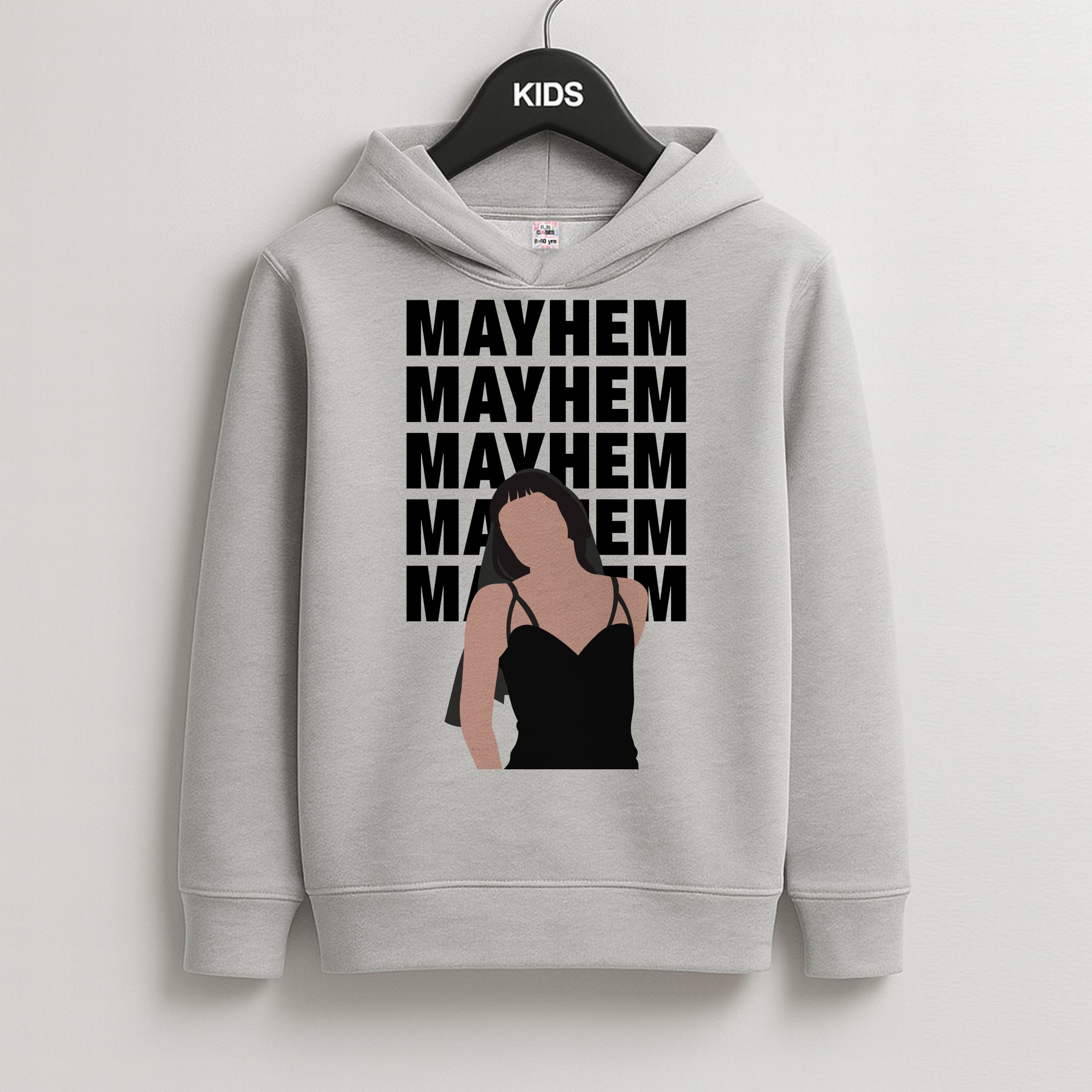 Neon Green Mayhem Kids Grey Hoodie