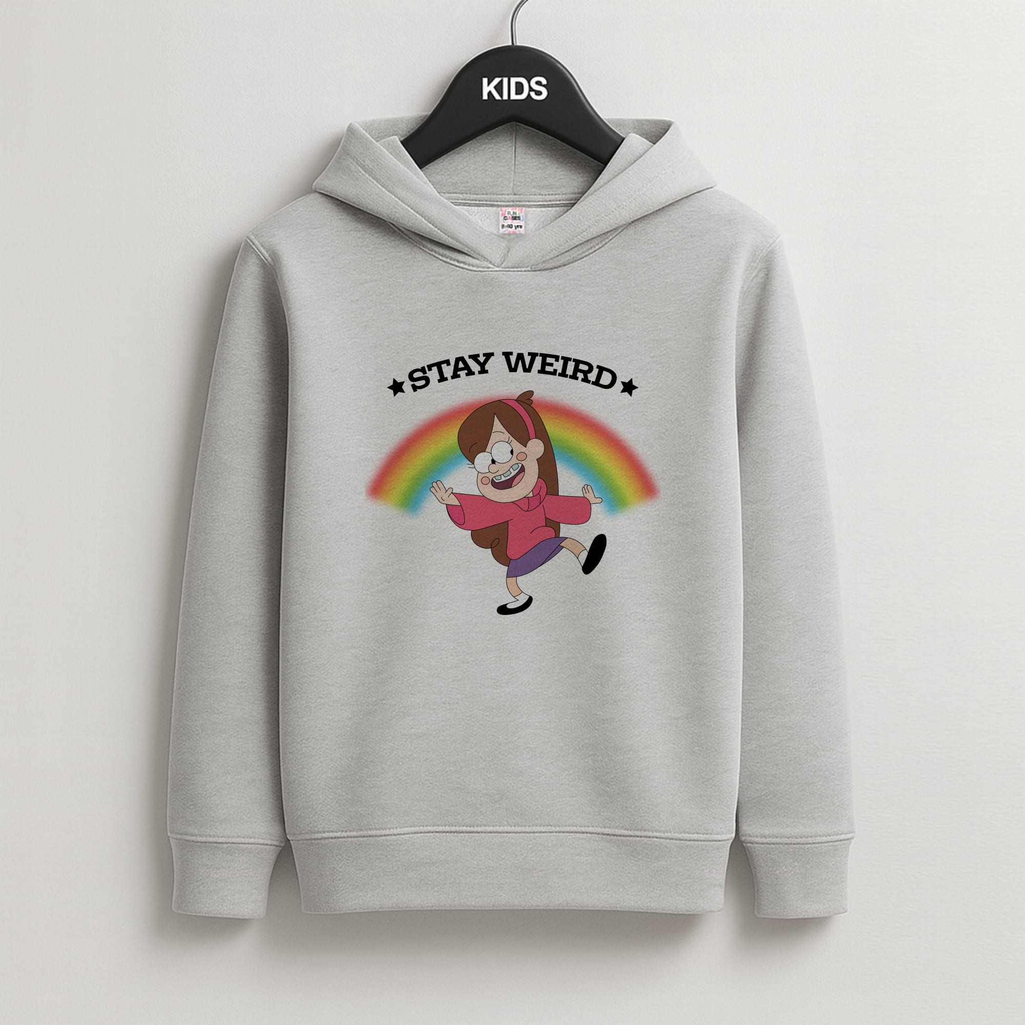 Stay Weird Kids Grey Hoodie