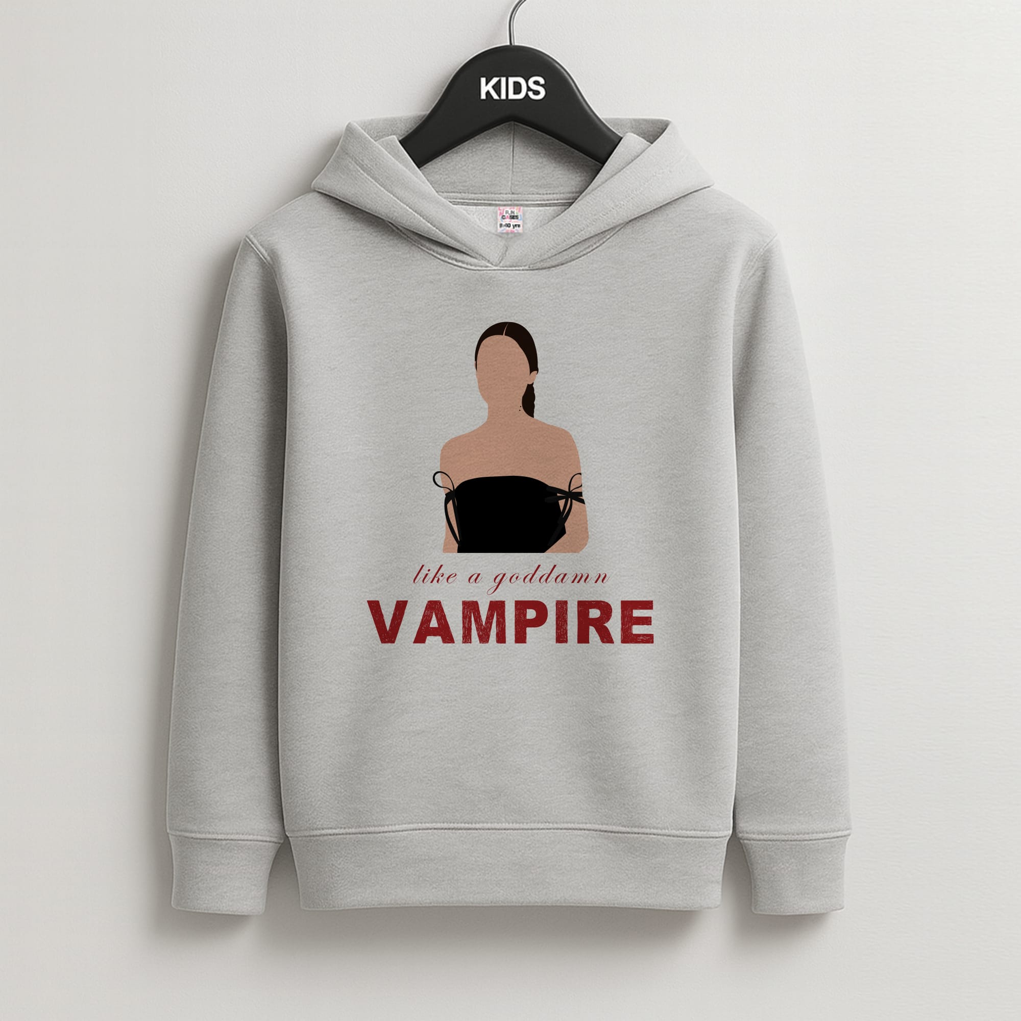 Goddamn Vampire Kids Grey Hoodie
