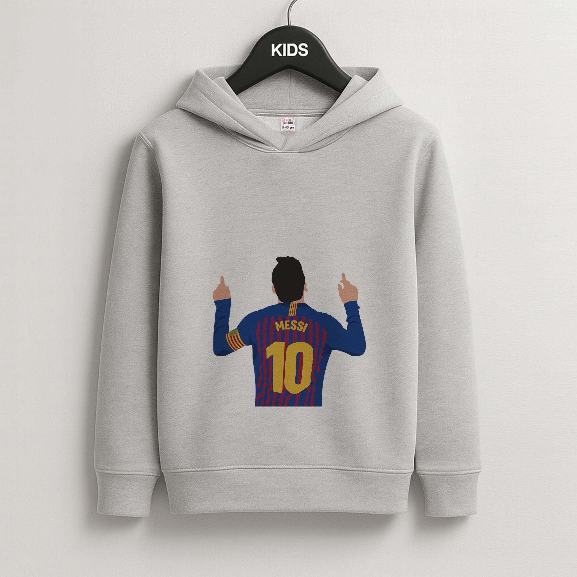 Messi - Football Kids Grey Hoodie