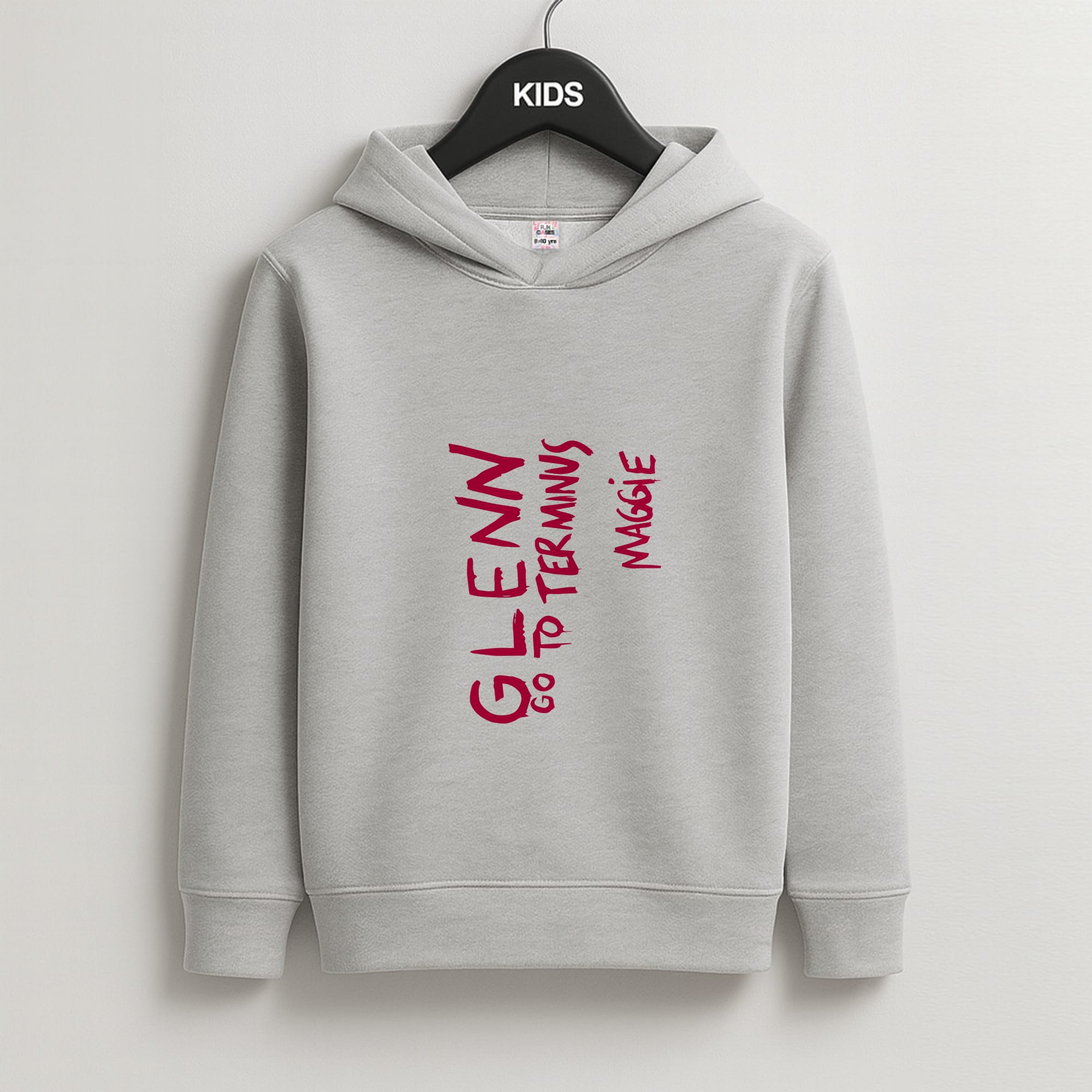 Message For Glenn - TWD Kids Grey Hoodie