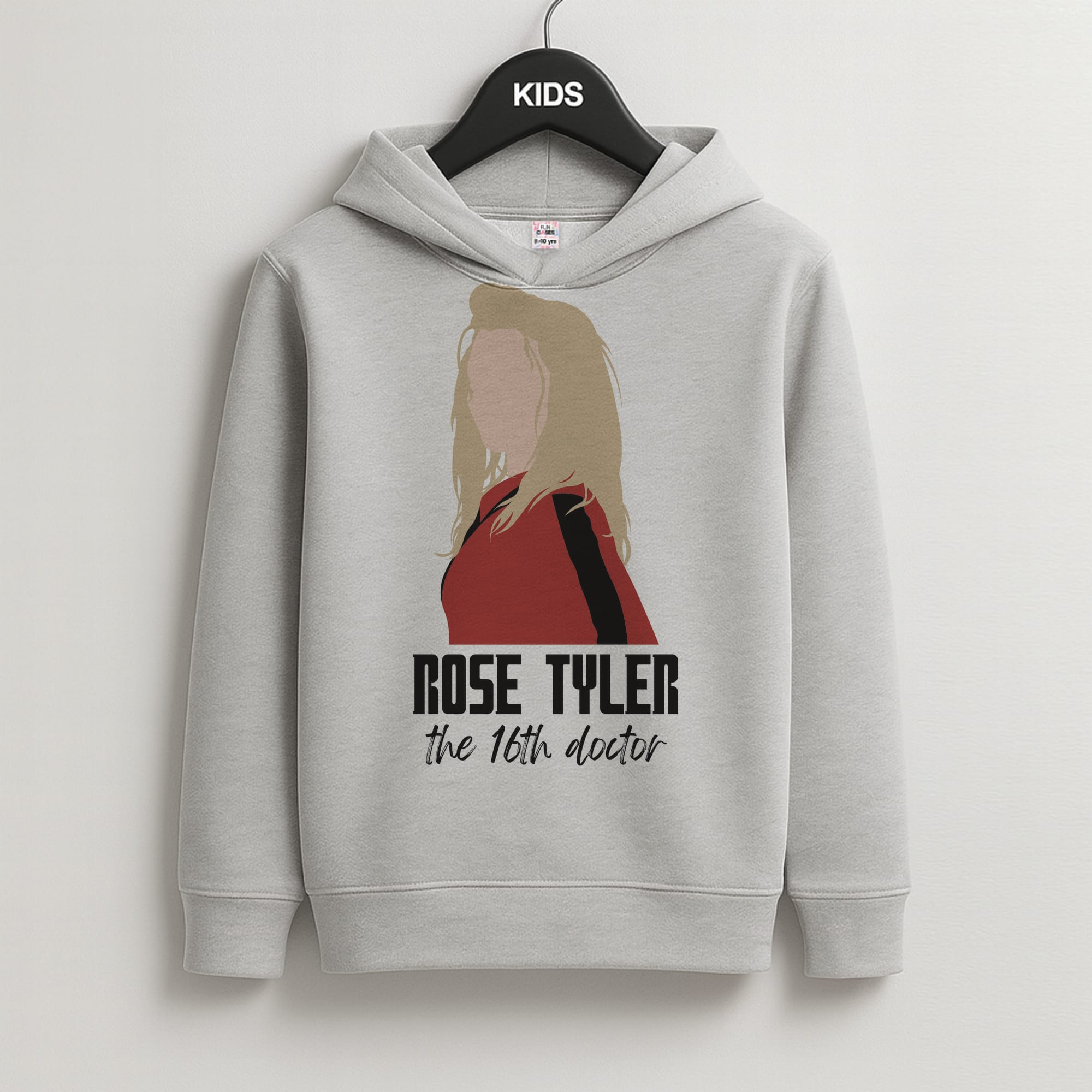 Rose The 16th Doctor Kids Grey Hoodie