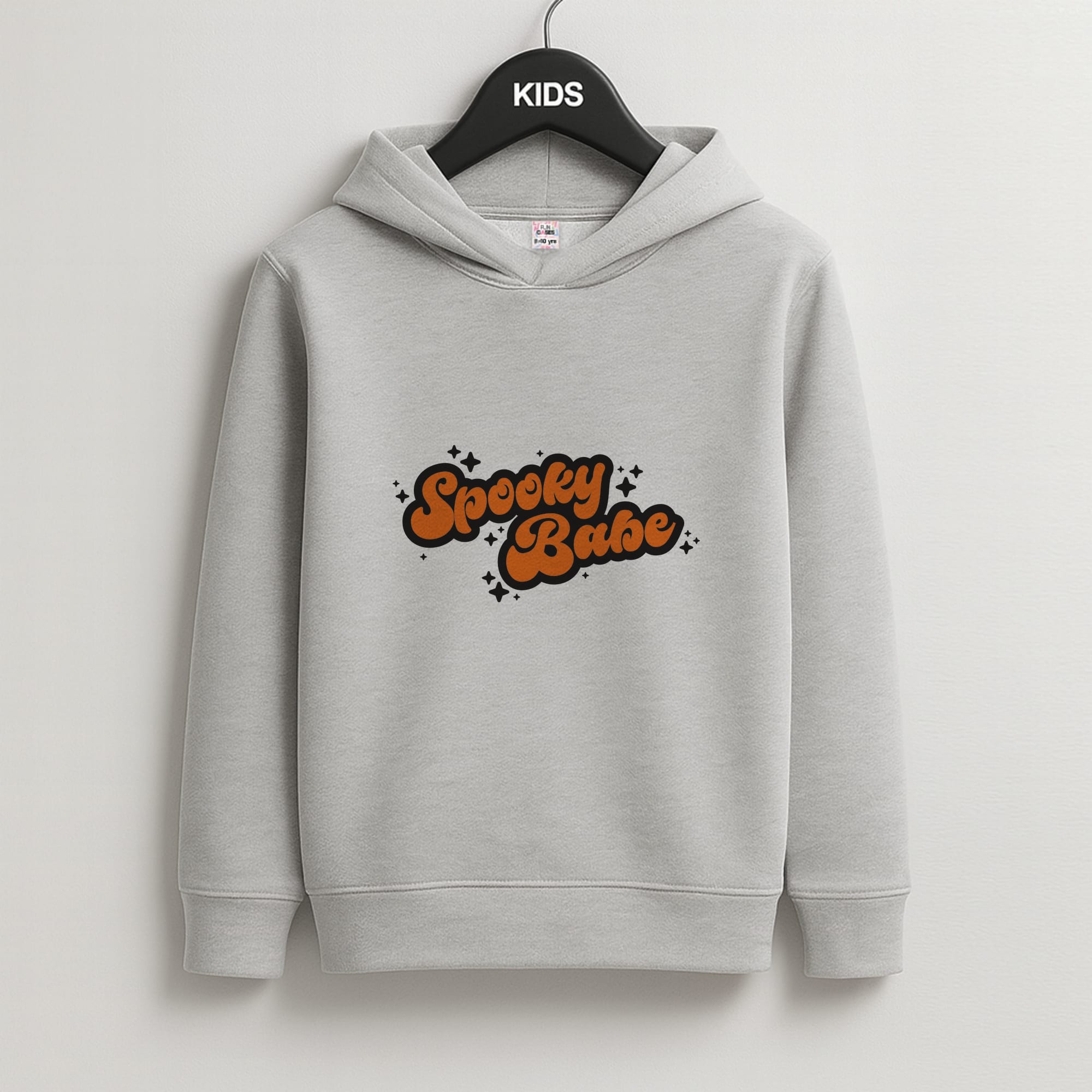 Spooky Babe Kids Grey Hoodie