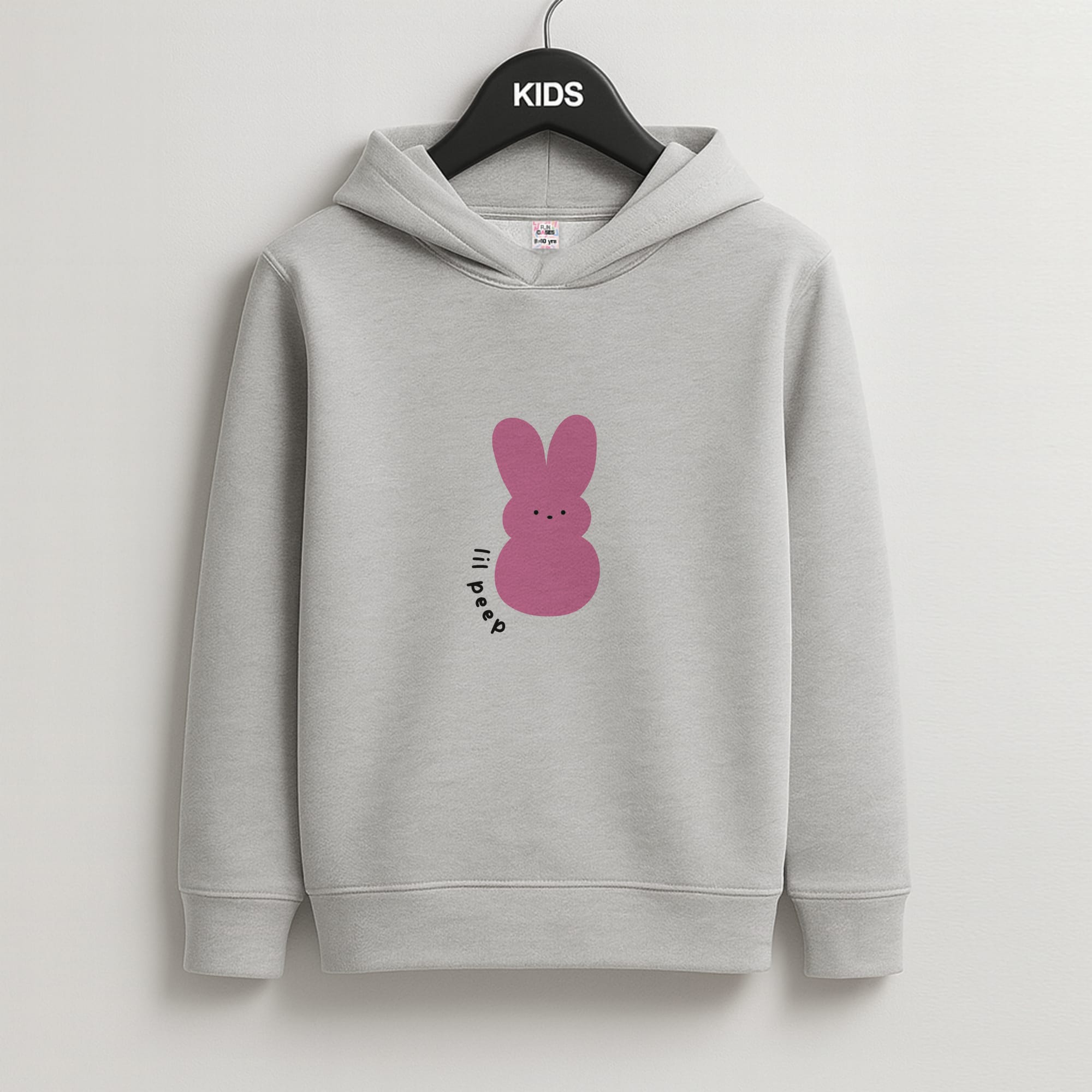 Peep Bunny - Peep Kids Grey Hoodie