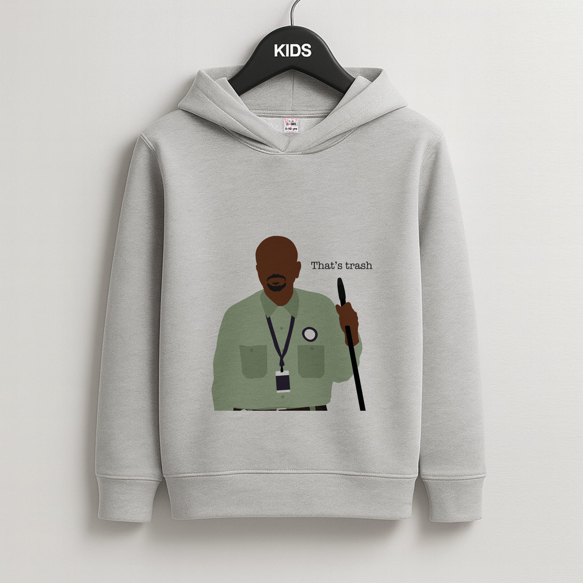 That's Trash Kids Grey Hoodie