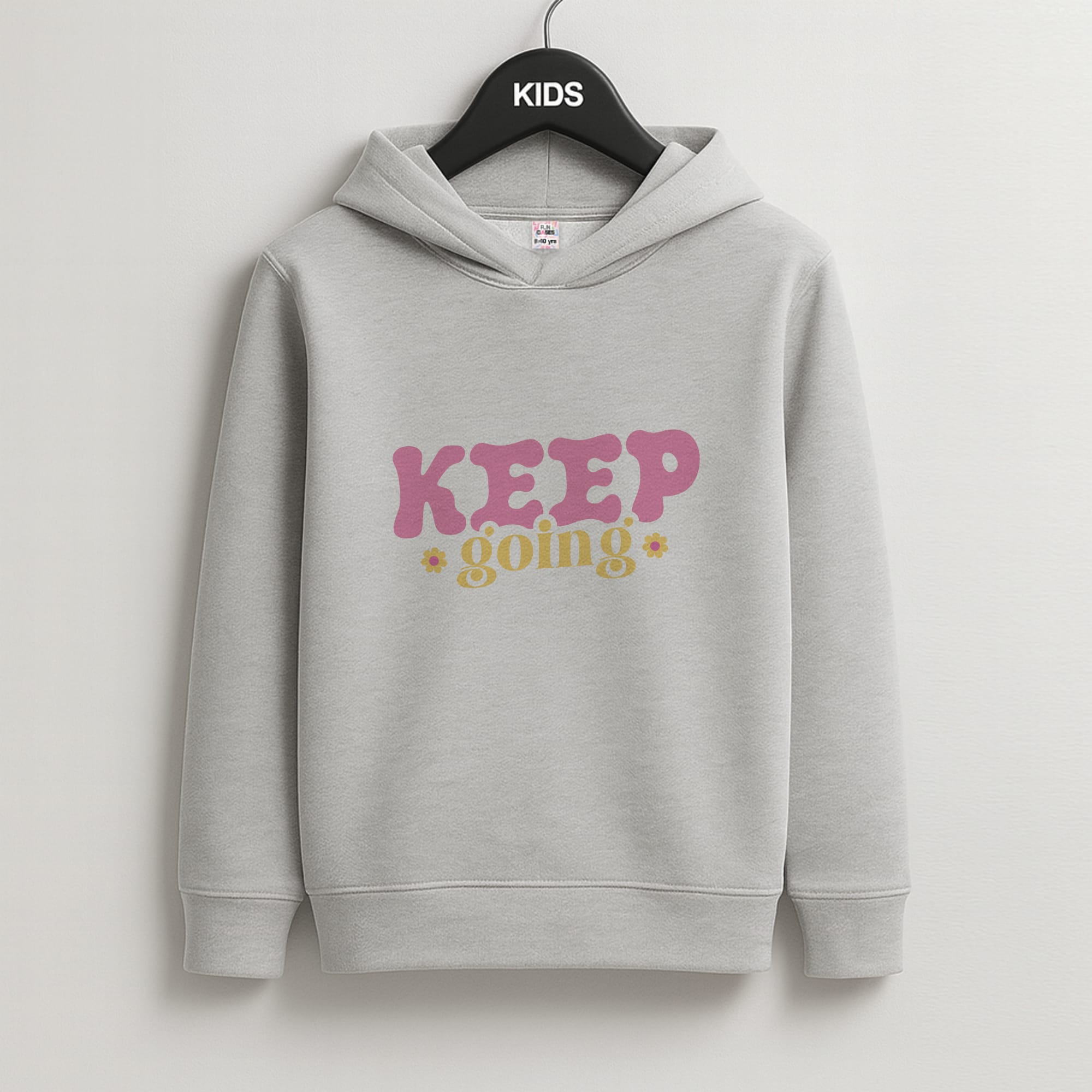 Keep Going Kids Grey Hoodie