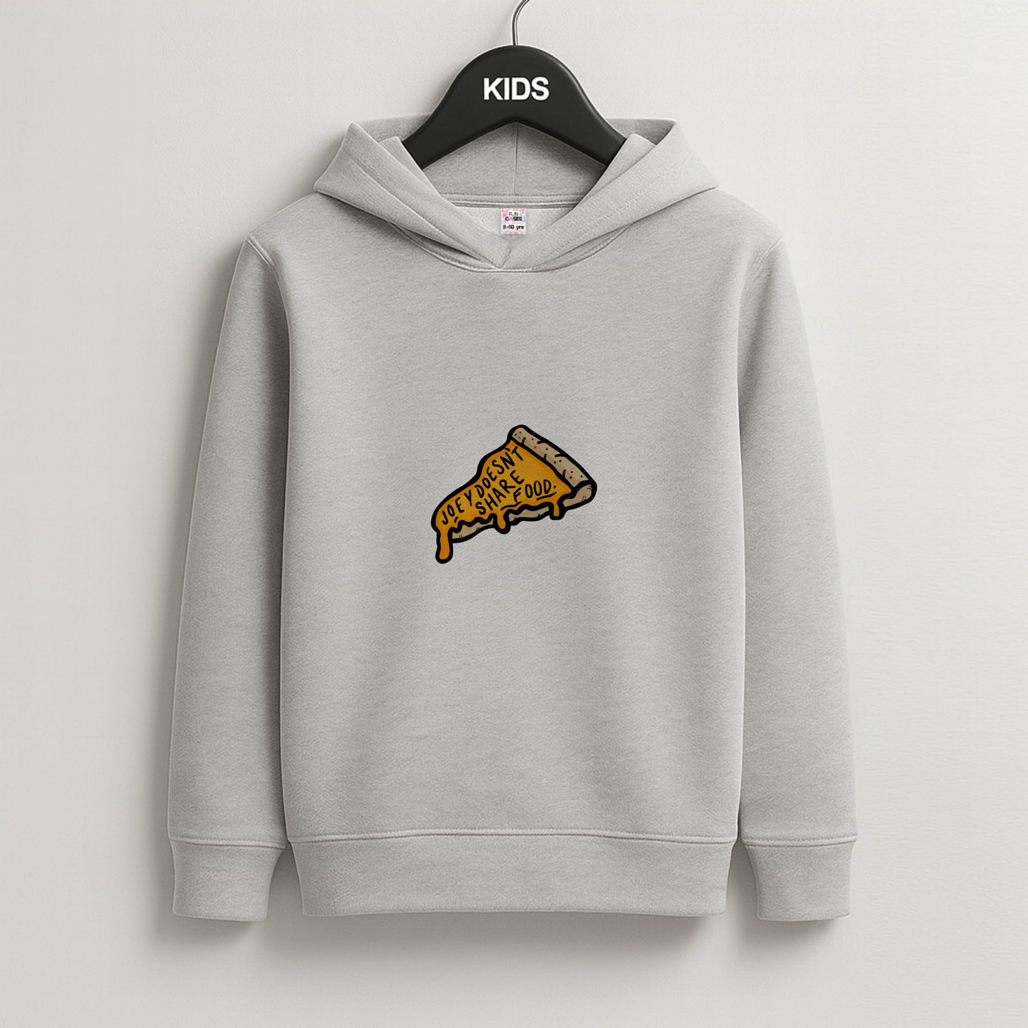 Joey Doesn't Share Food Kids Grey Hoodie