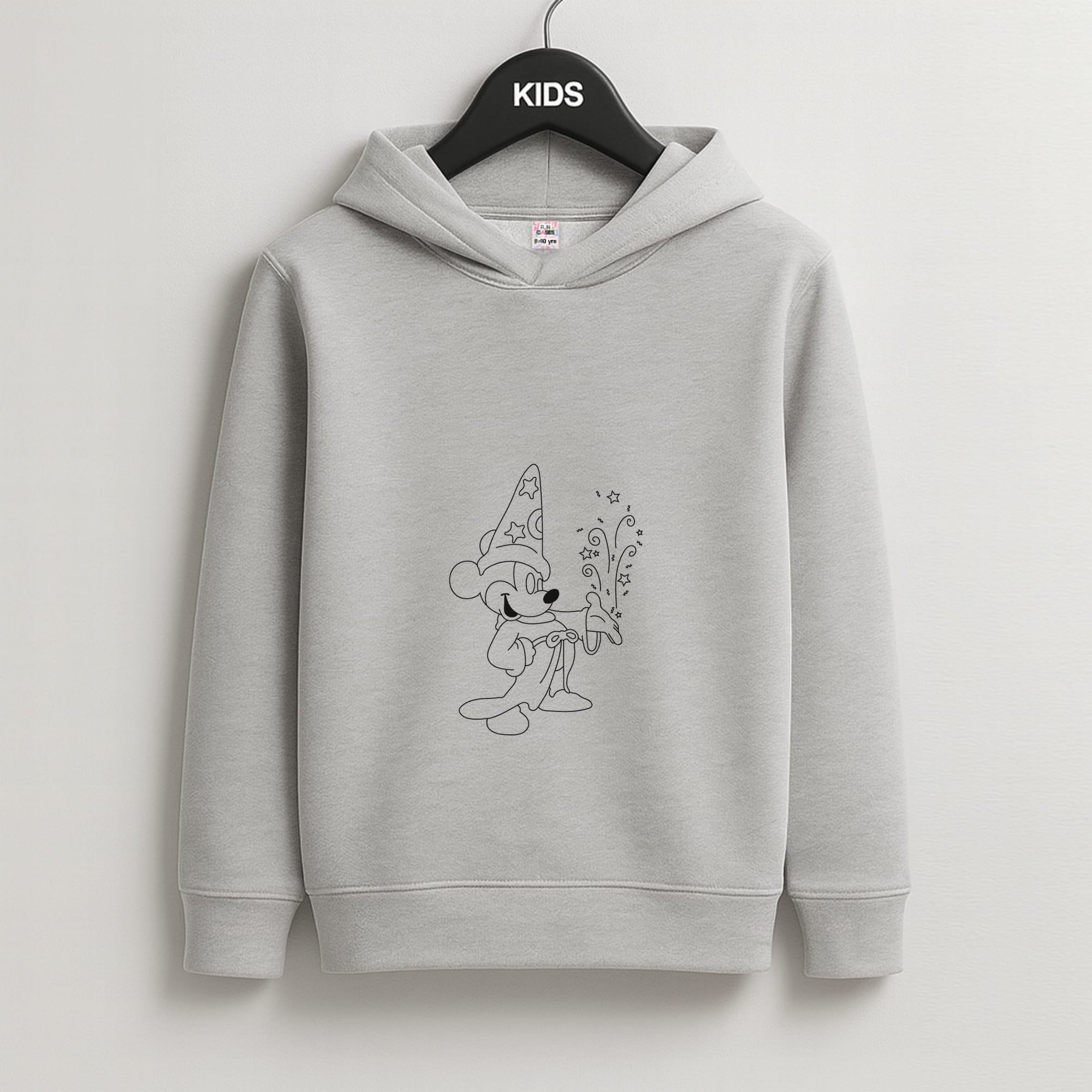 Wizard Mickey Blue Kids Grey Hoodie