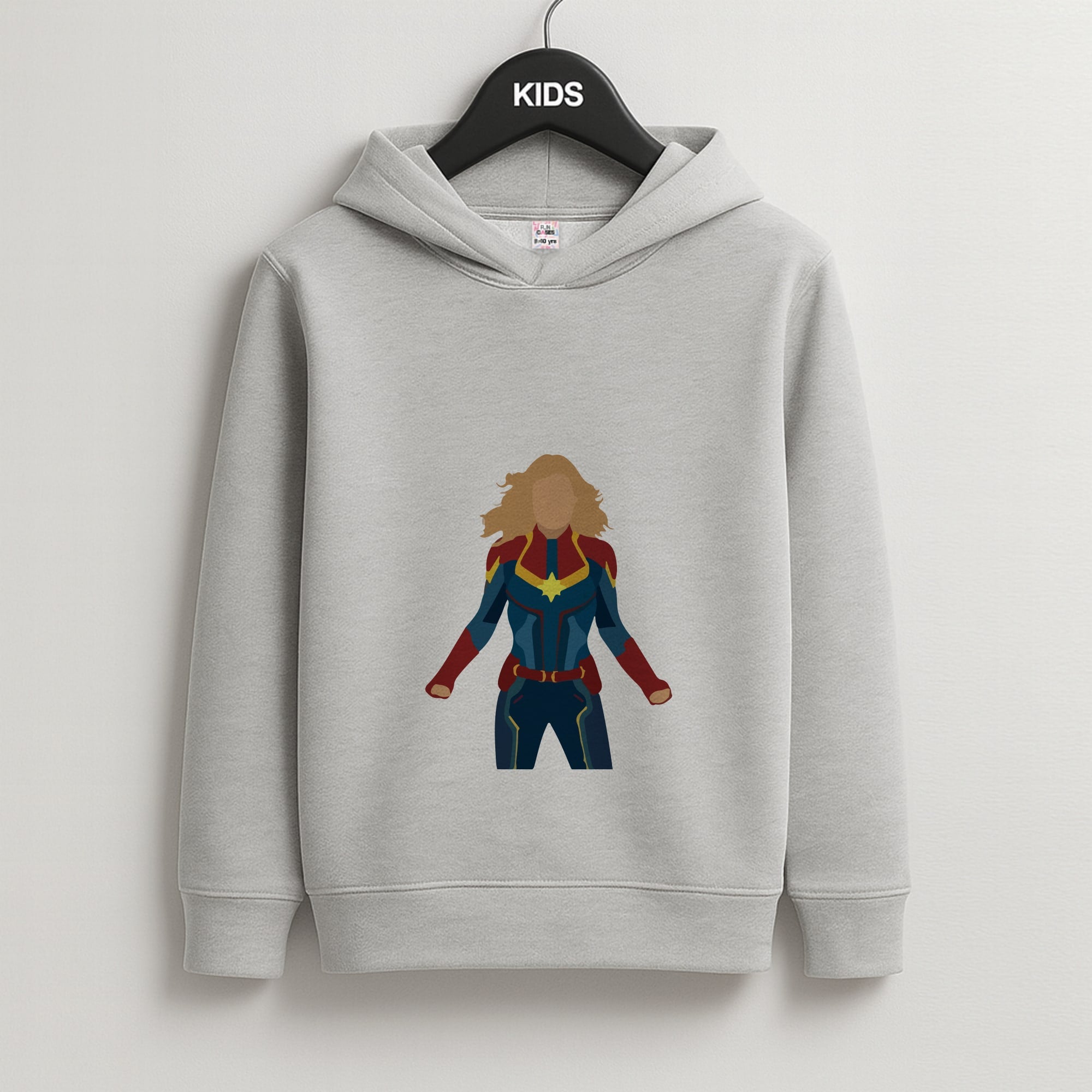 Captain Marvel Kids Grey Hoodie