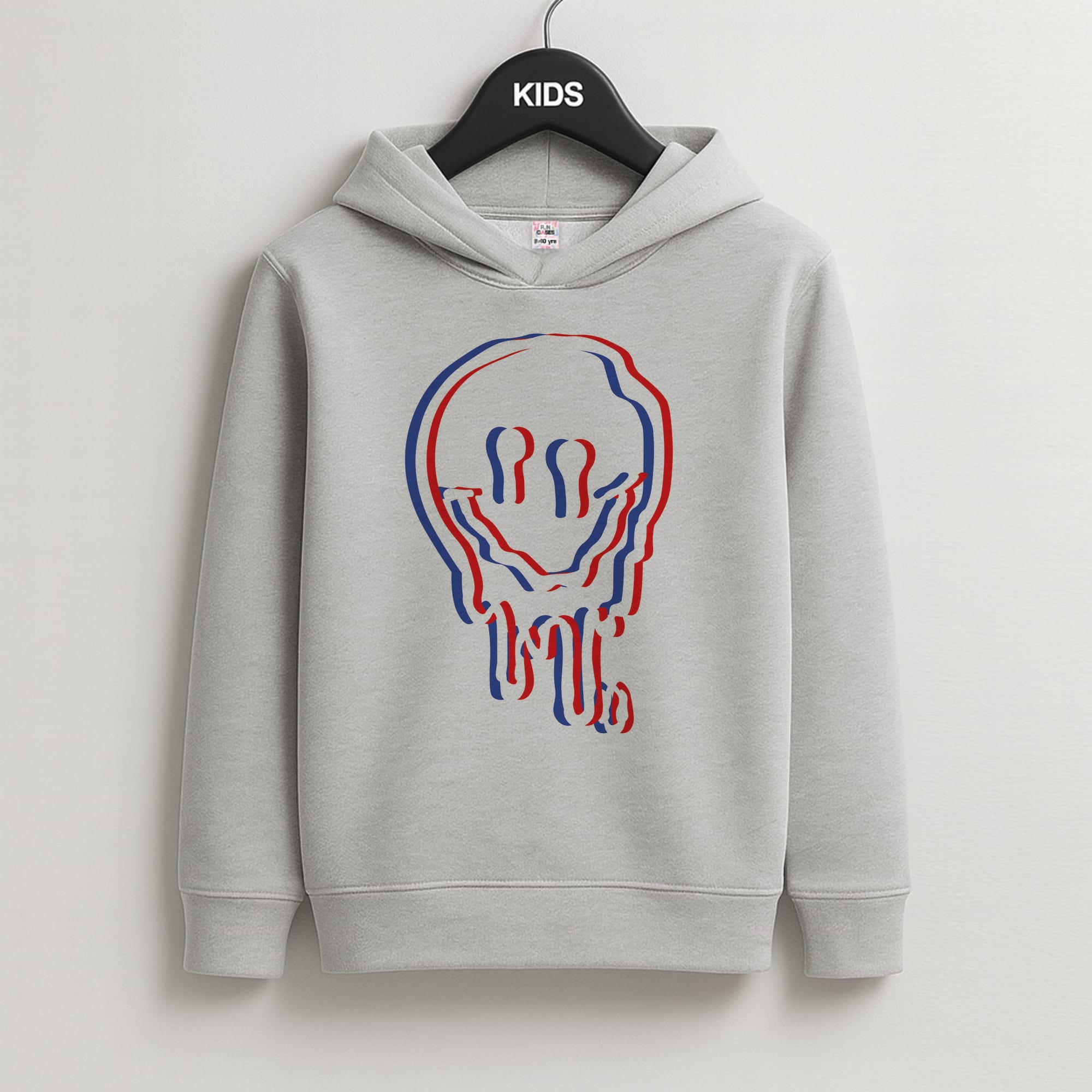 Red Smiley - Juice Kids Grey Hoodie