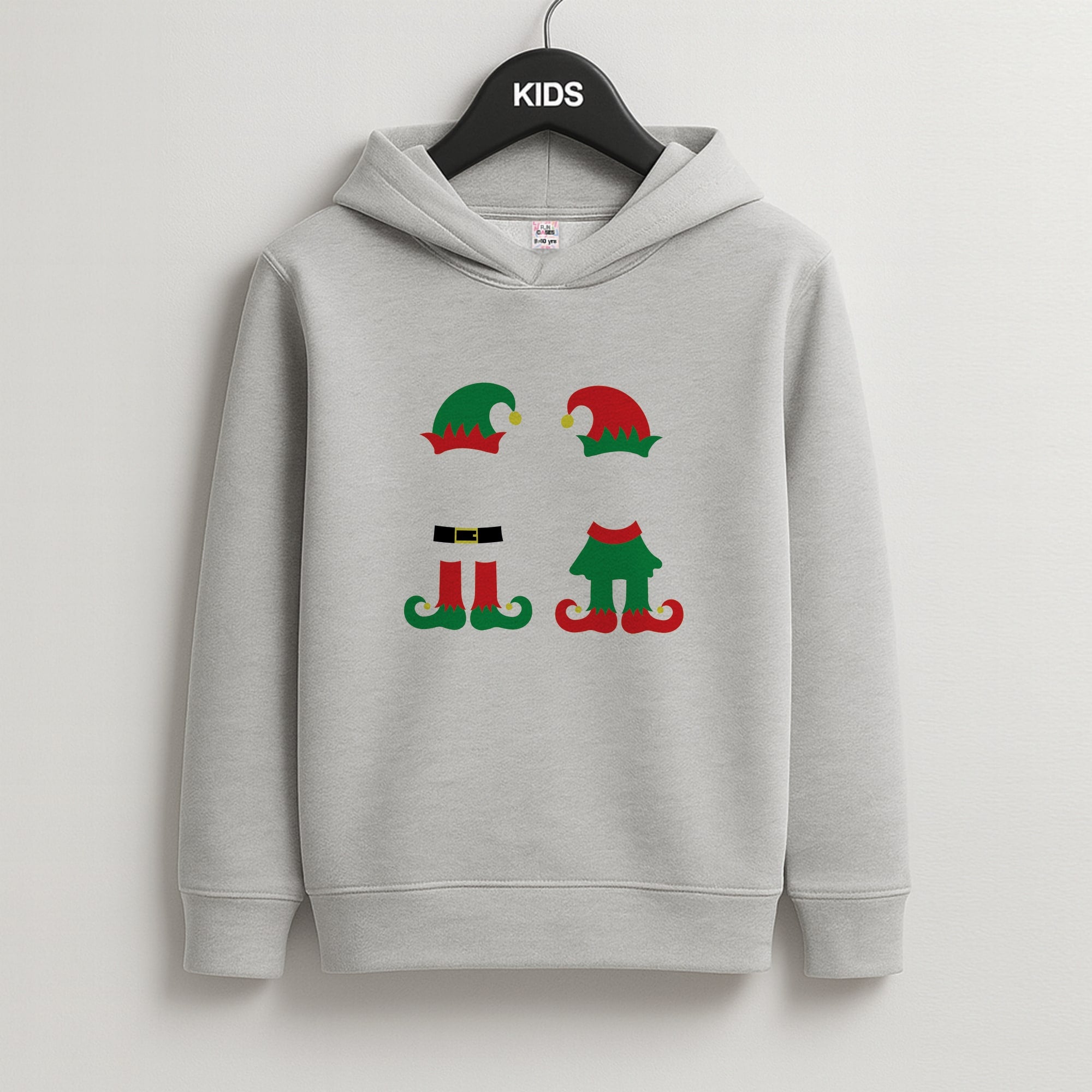 Elf Body - Christmas Kids Grey Hoodie